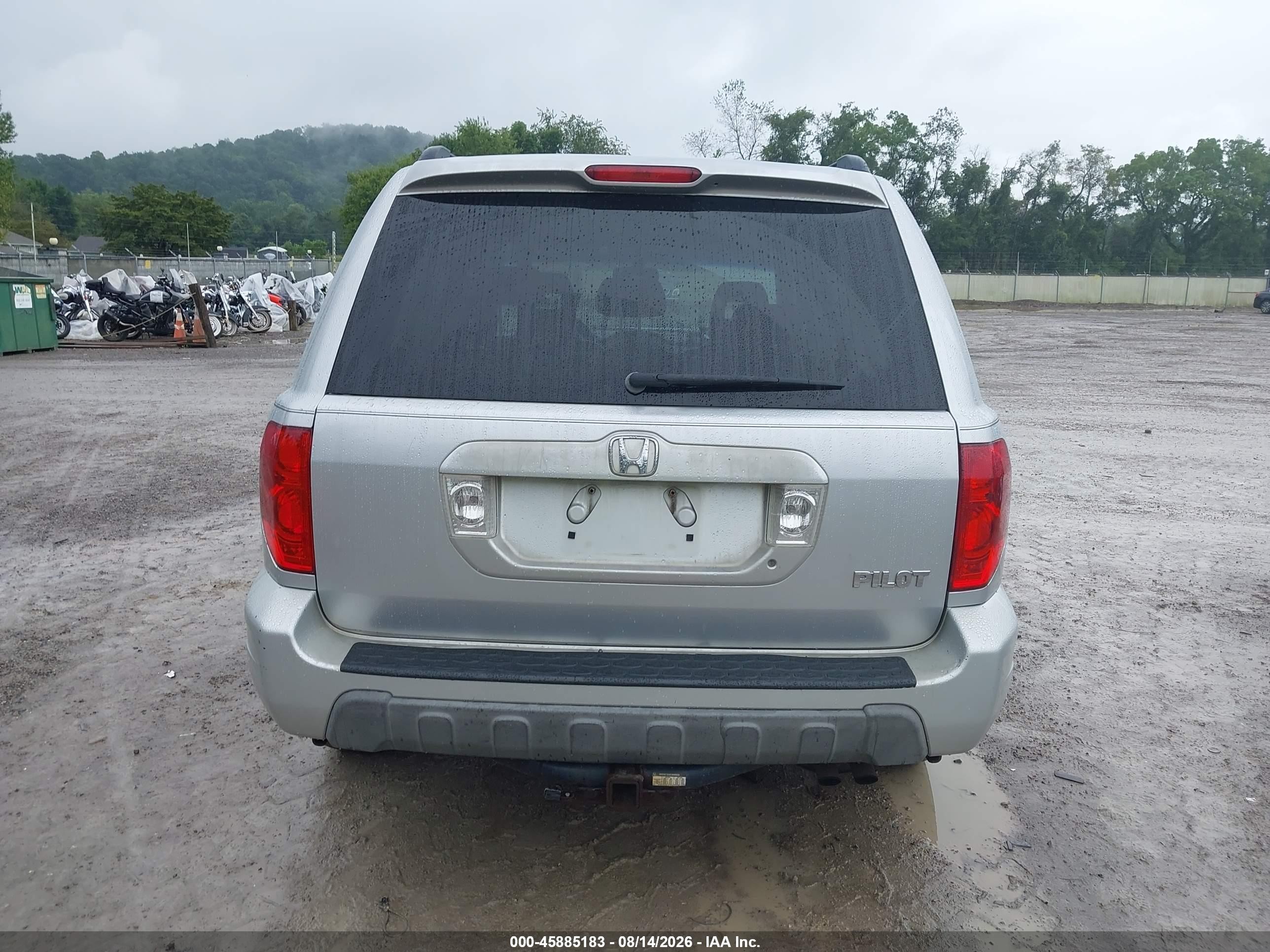 2004 Honda Pilot Ex-l Silver vin: 2HKYF18504H581970