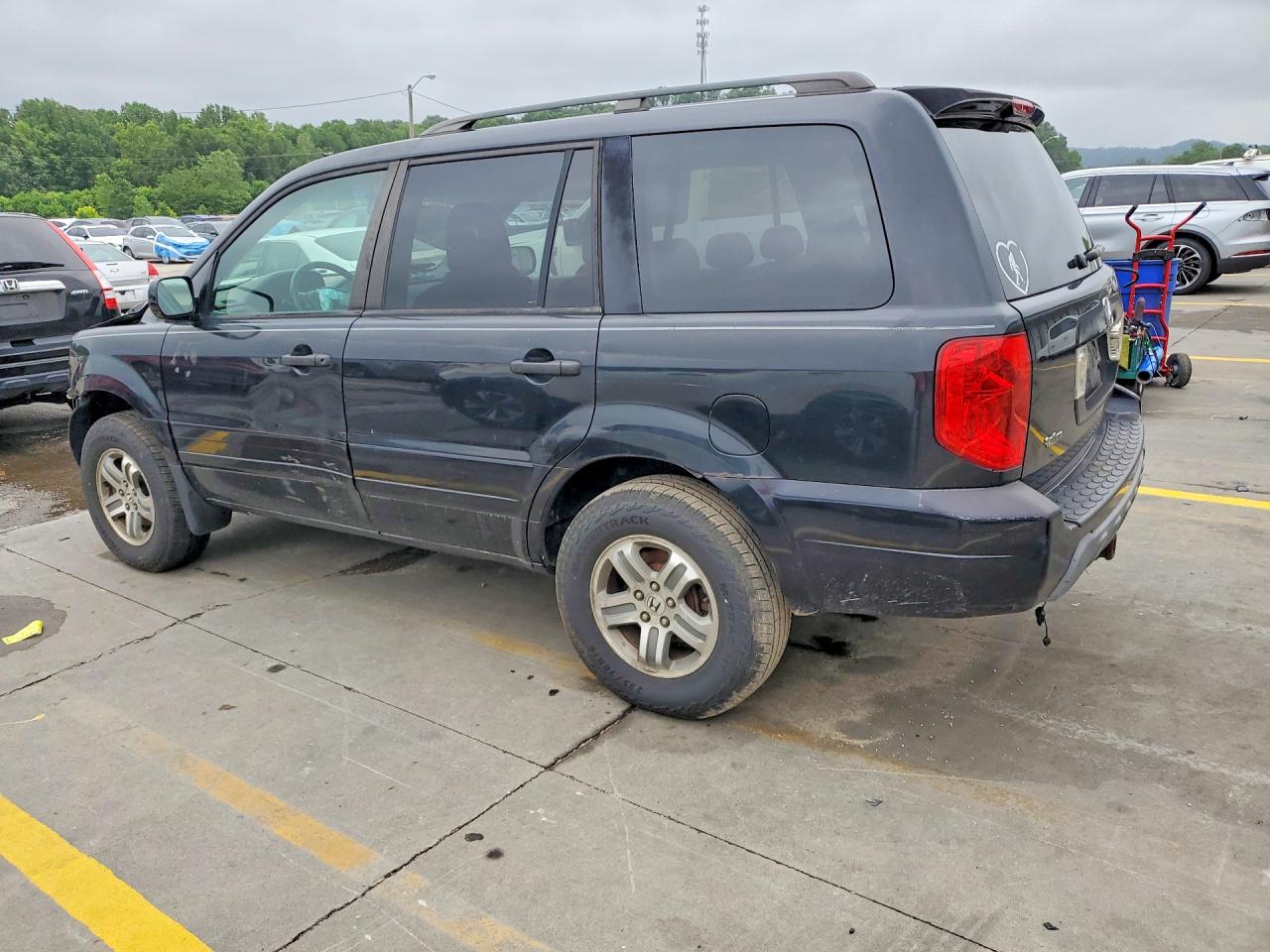 2004 Honda Pilot Exl Черный vin: 2HKYF18504H585291
