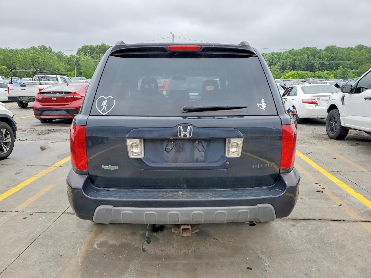 2004 Honda Pilot Exl Черный vin: 2HKYF18504H585291
