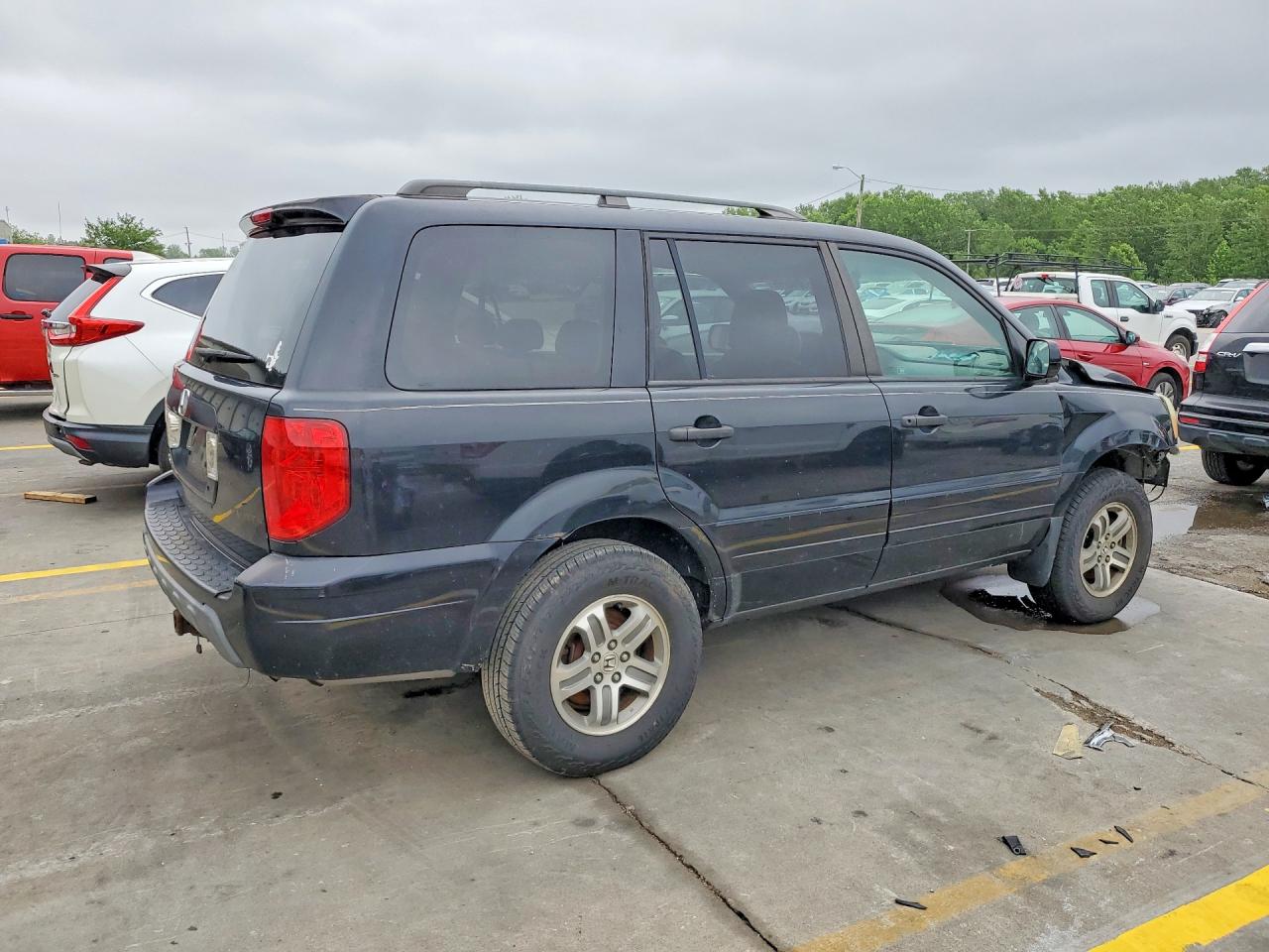 2004 Honda Pilot Exl Черный vin: 2HKYF18504H585291