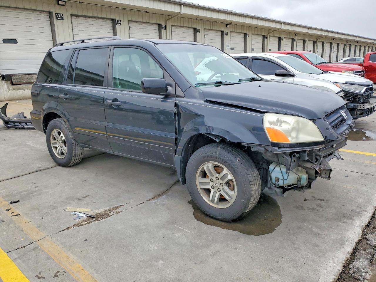 2004 Honda Pilot Exl Черный vin: 2HKYF18504H585291
