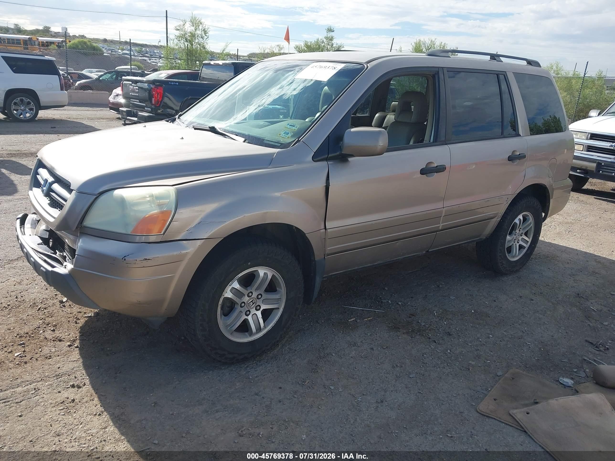 2004 Honda Pilot Ex-l Brown vin: 2HKYF18504H602591