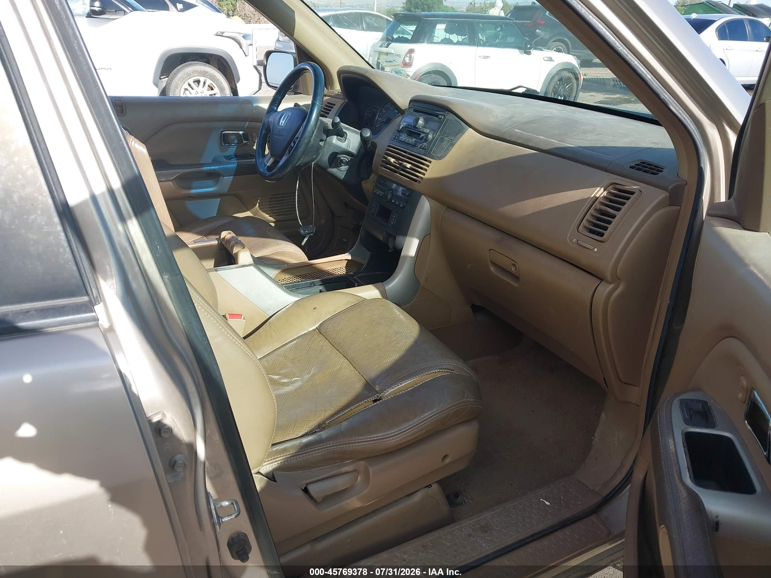 2004 Honda Pilot Ex-l Brown vin: 2HKYF18504H602591
