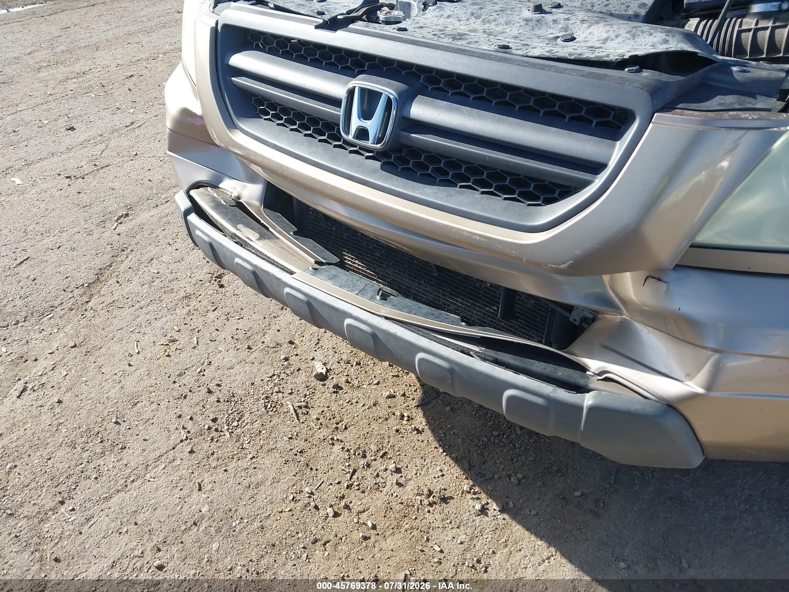 2004 Honda Pilot Ex-l Коричневый vin: 2HKYF18504H602591