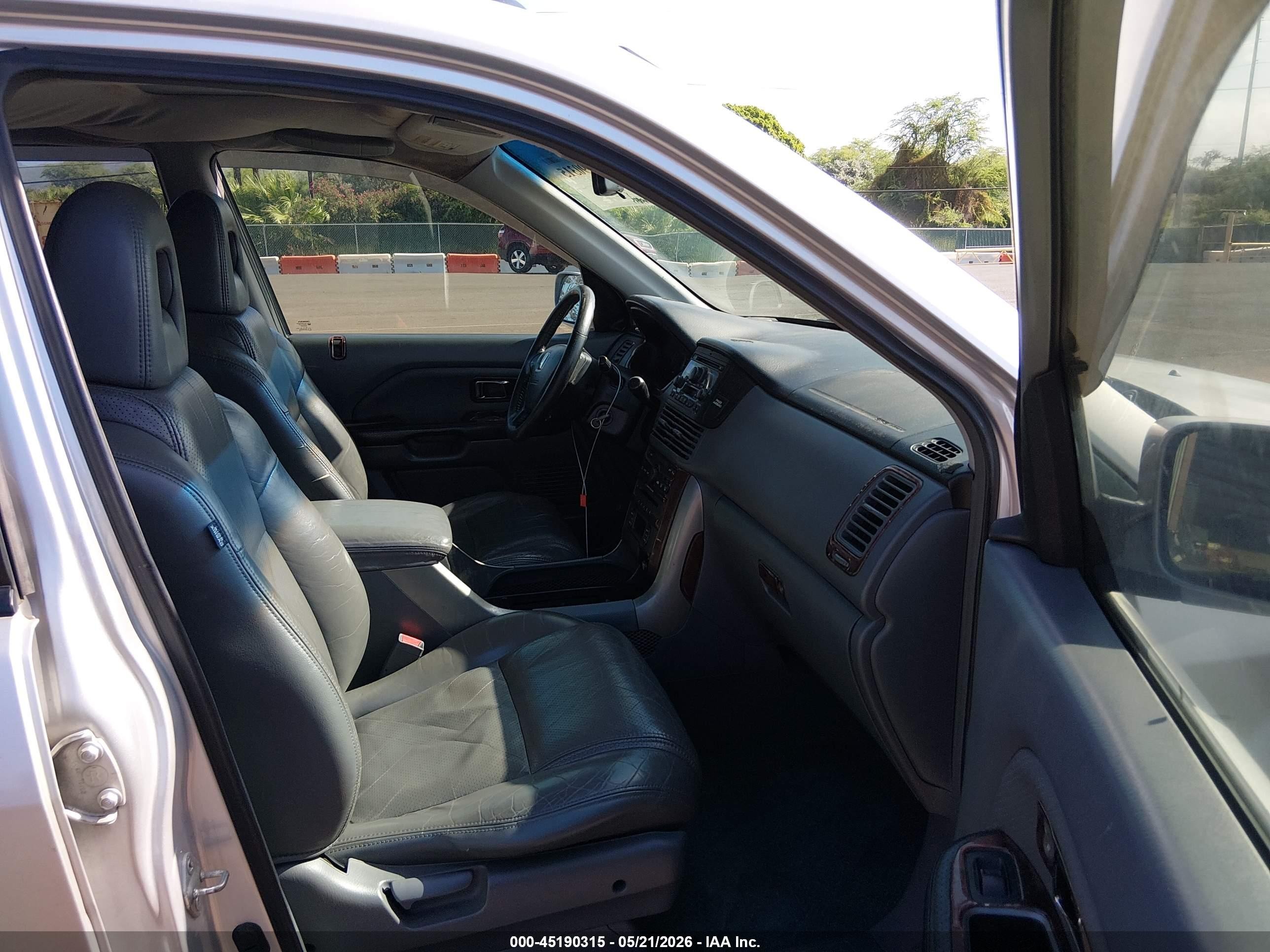 2005 Honda Pilot Ex-l Silver vin: 2HKYF18505H508938