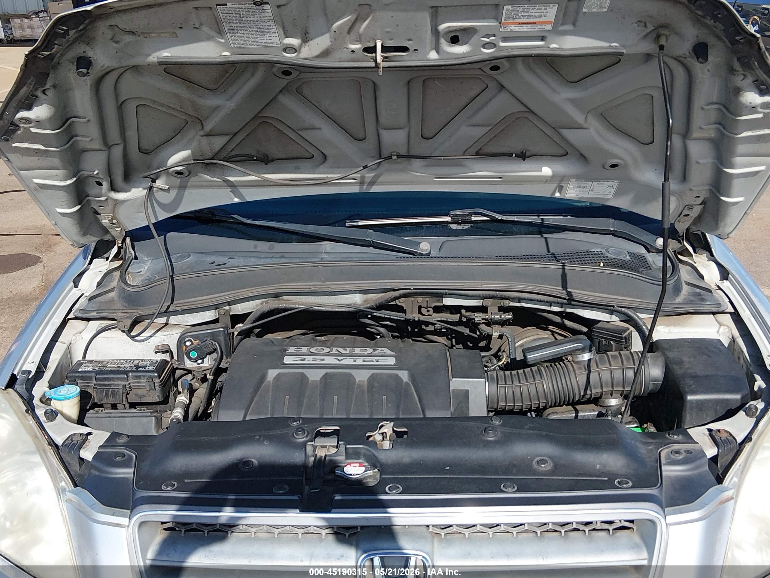 2005 Honda Pilot Ex-l Silver vin: 2HKYF18505H508938