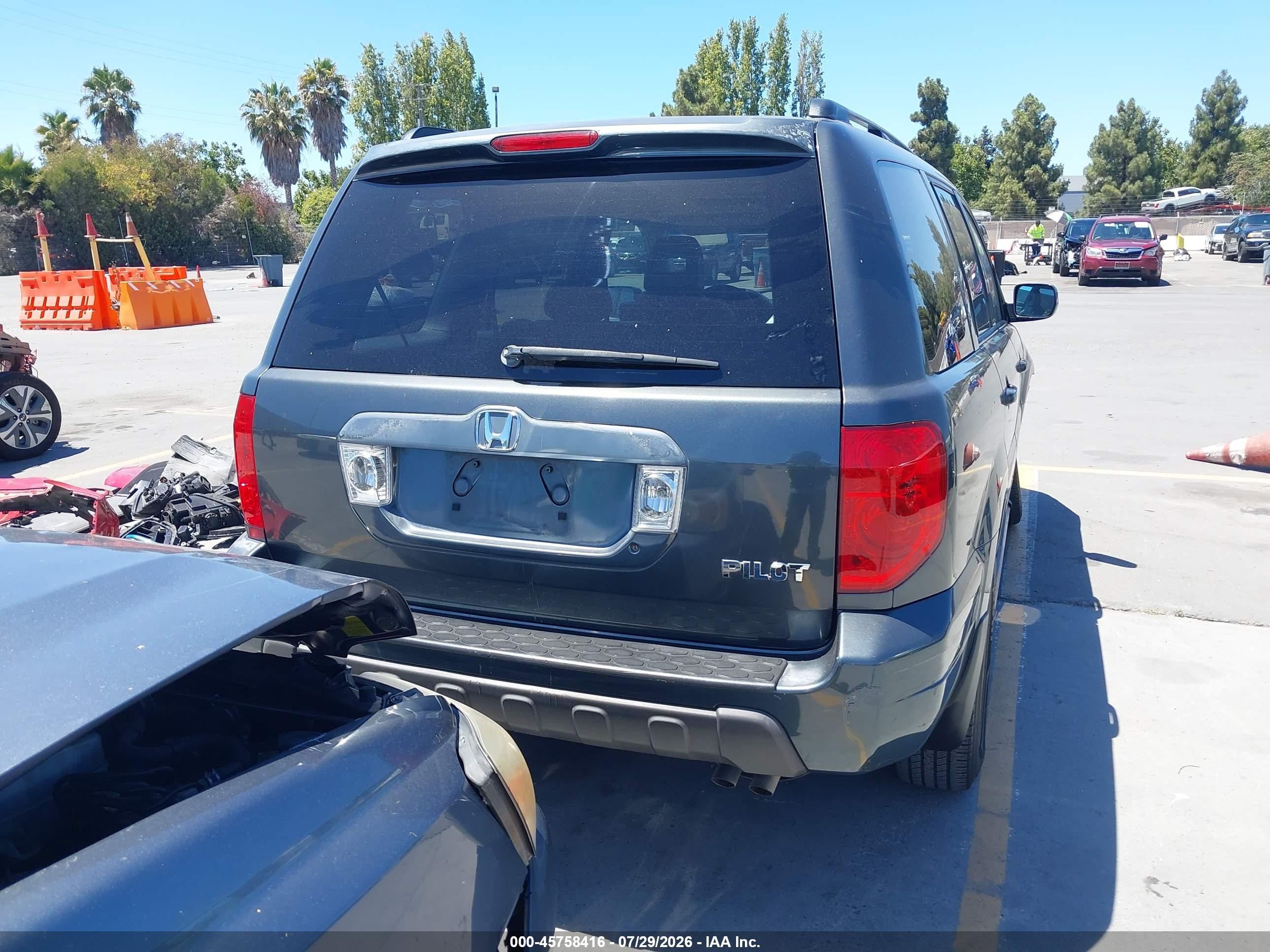 2005 Honda Pilot Ex-l Серый vin: 2HKYF18505H553491