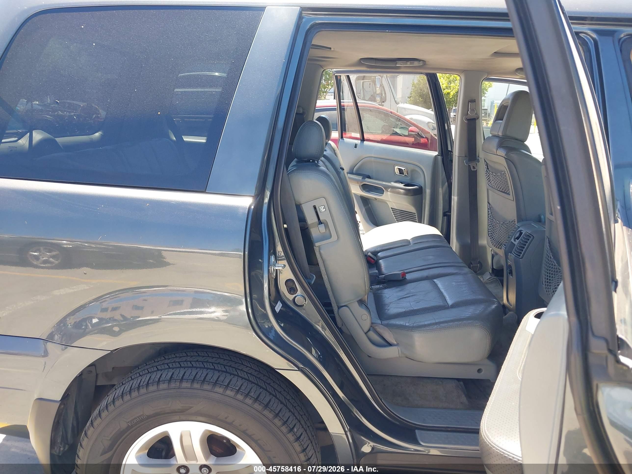 2005 Honda Pilot Ex-l Серый vin: 2HKYF18505H553491