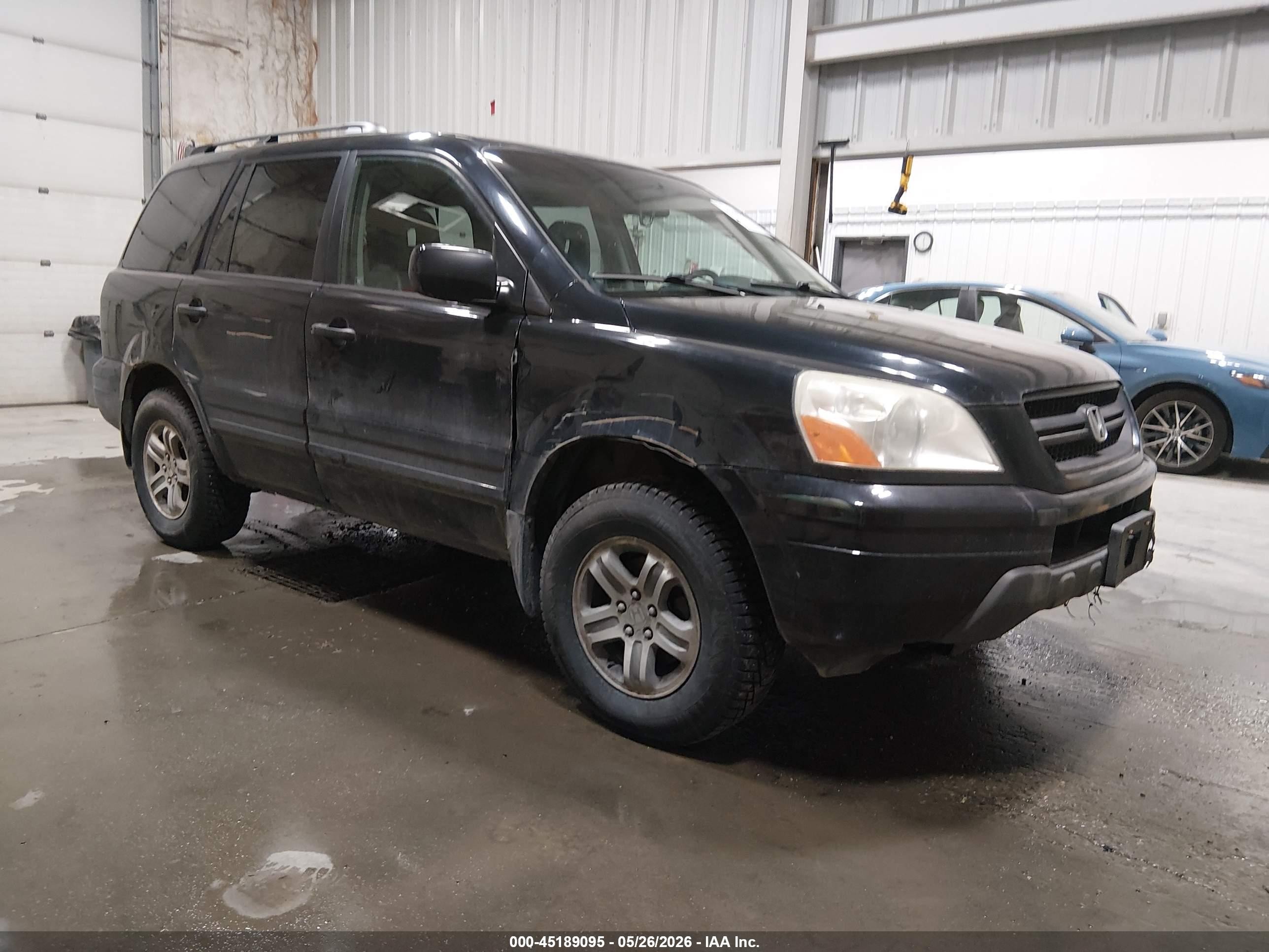 2005 Honda Pilot Ex-l Черный vin: 2HKYF18505H558416