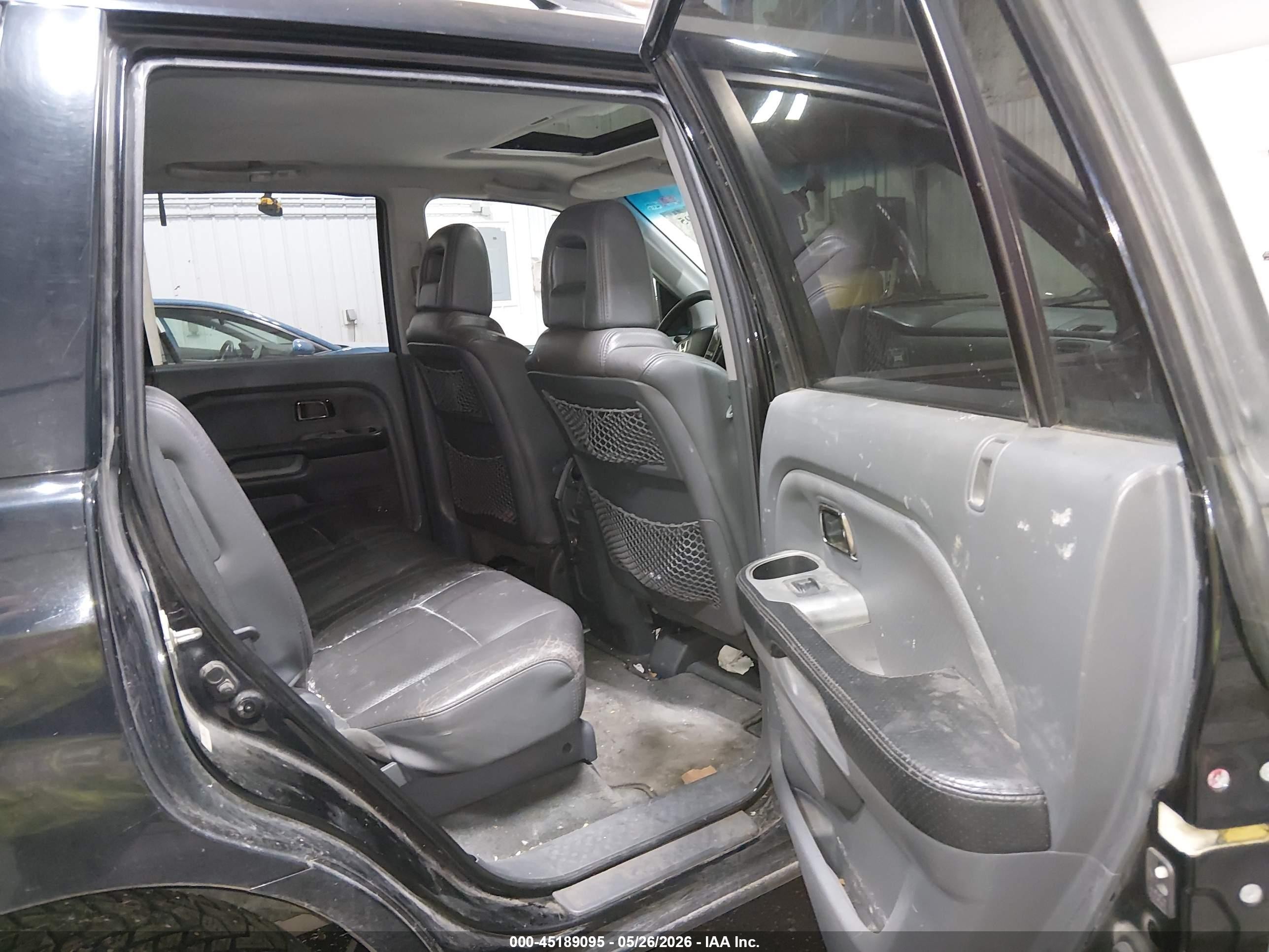 2005 Honda Pilot Ex-l Black vin: 2HKYF18505H558416