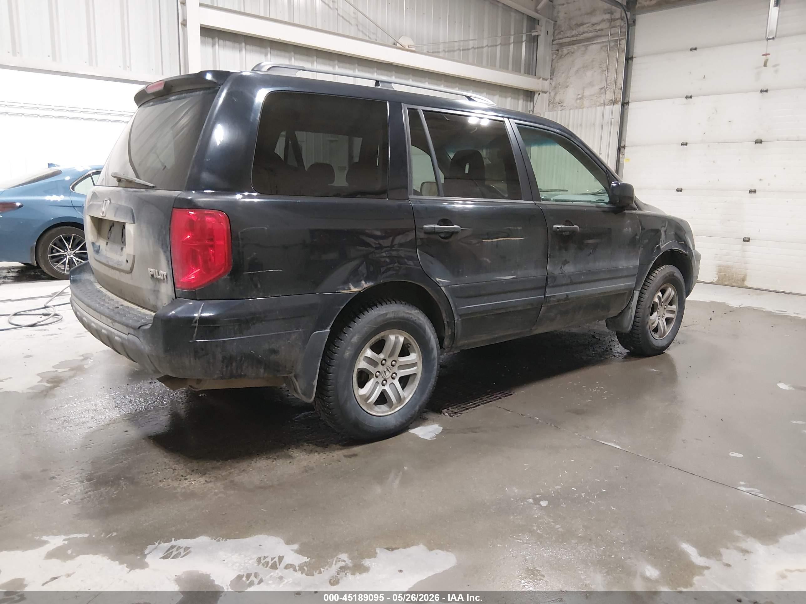 2005 Honda Pilot Ex-l Black vin: 2HKYF18505H558416
