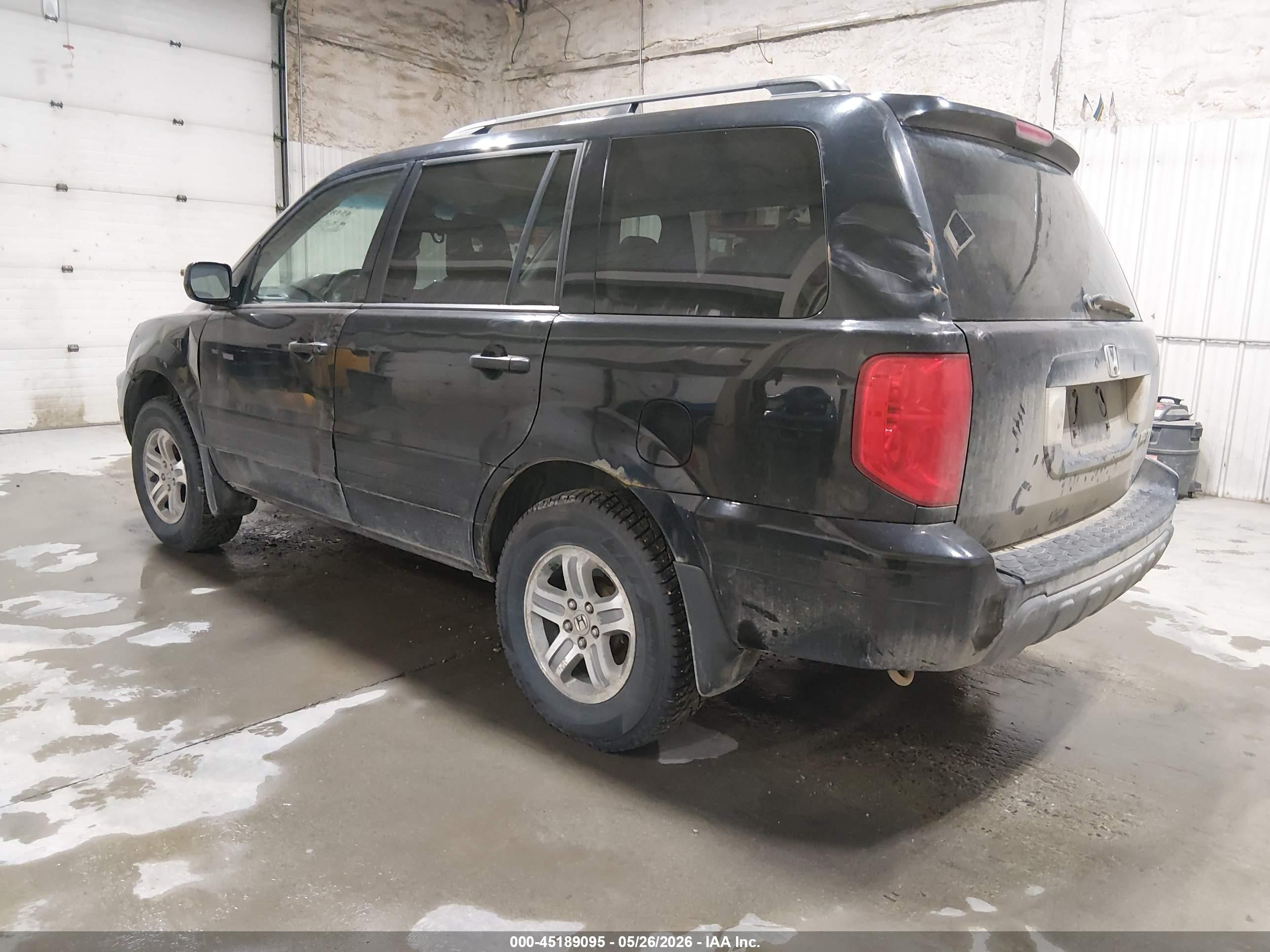 2005 Honda Pilot Ex-l Black vin: 2HKYF18505H558416