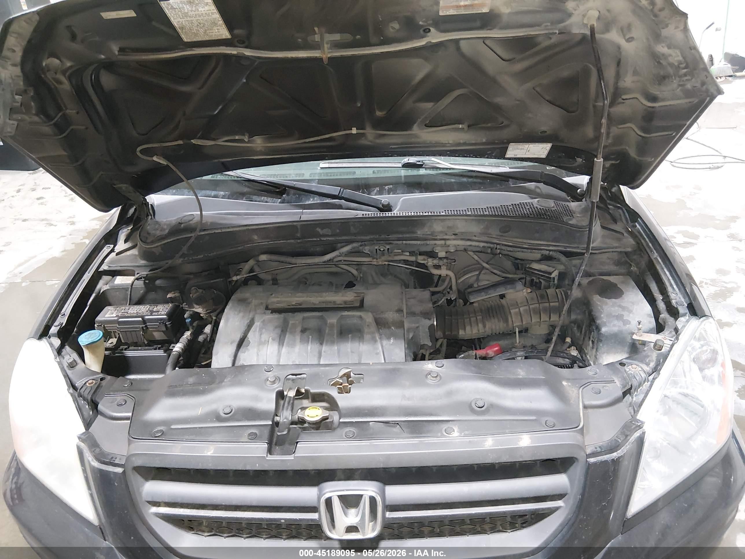 2005 Honda Pilot Ex-l Black vin: 2HKYF18505H558416