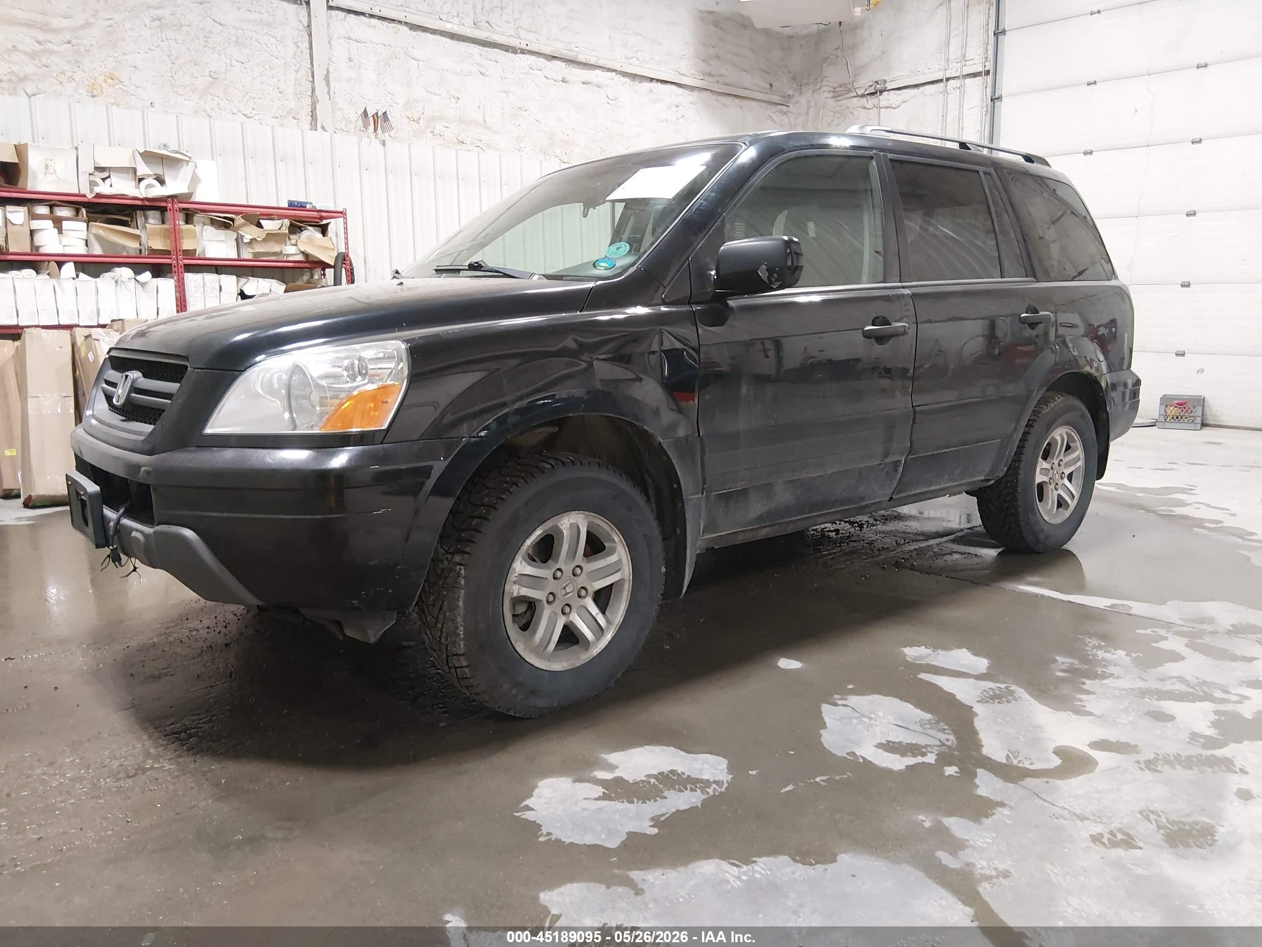 2005 Honda Pilot Ex-l Black vin: 2HKYF18505H558416