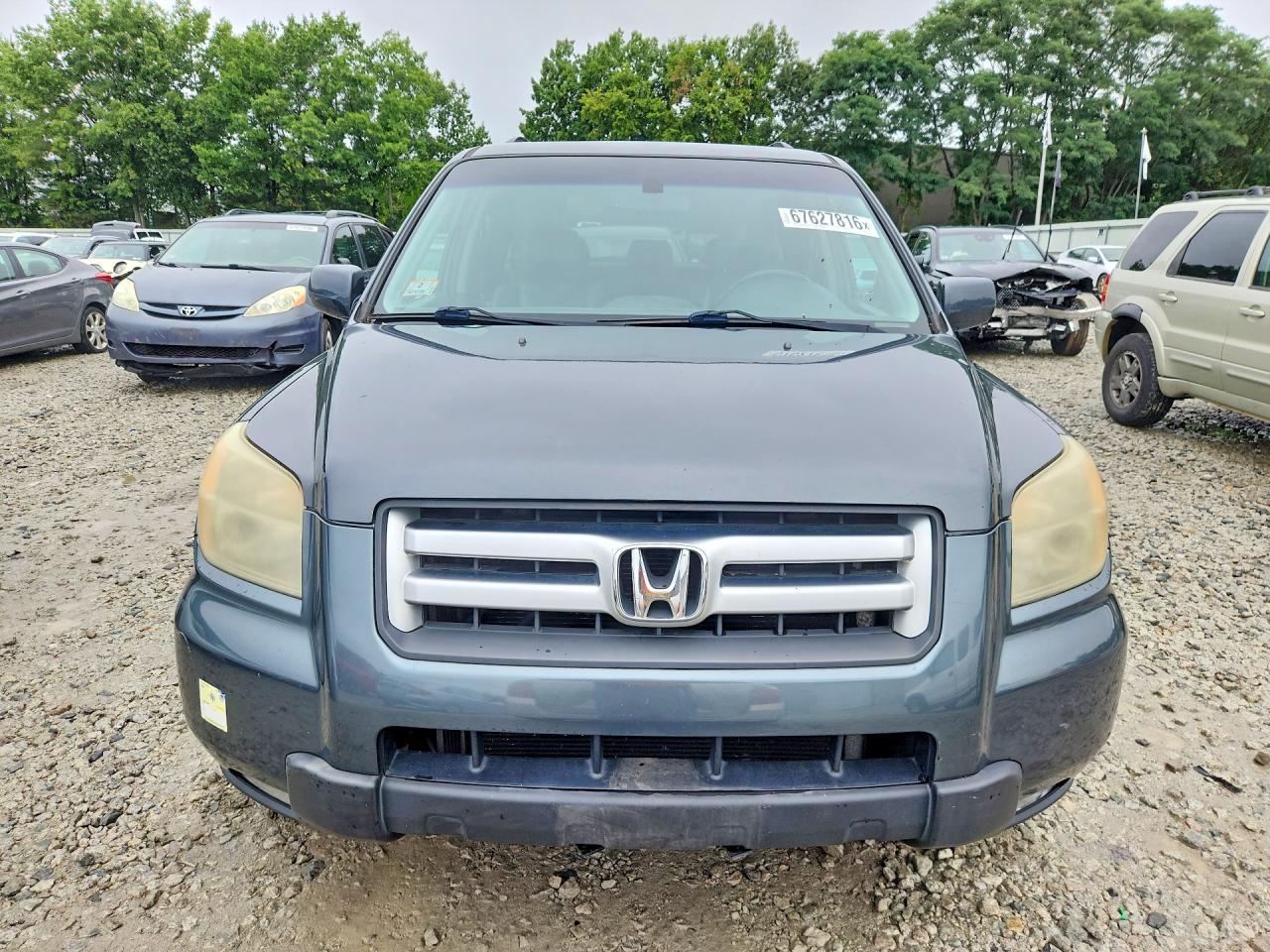 2006 Honda Pilot Gray vin: 2HKYF18506H548440