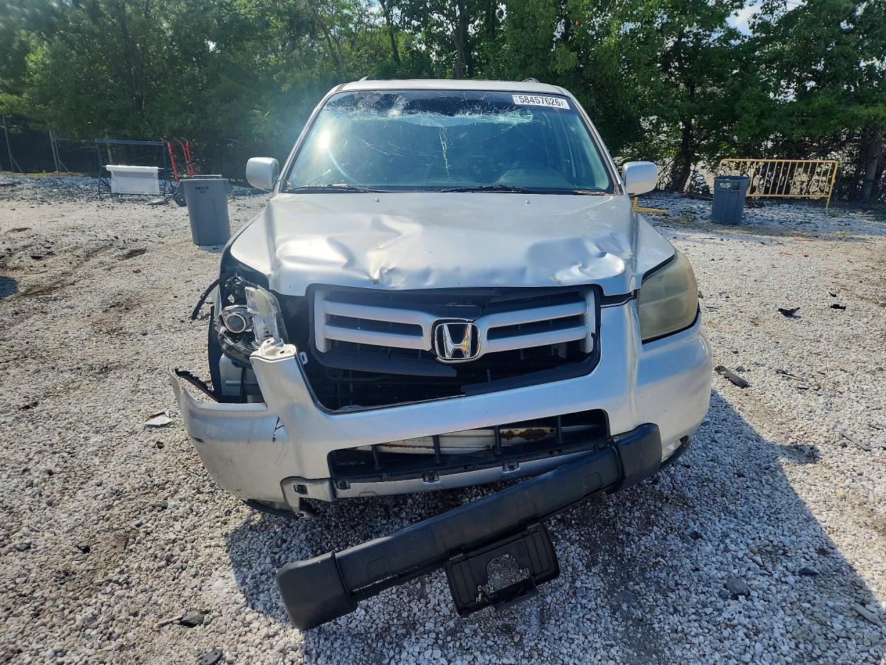 2006 Honda Pilot Ex Silver vin: 2HKYF18506H561639