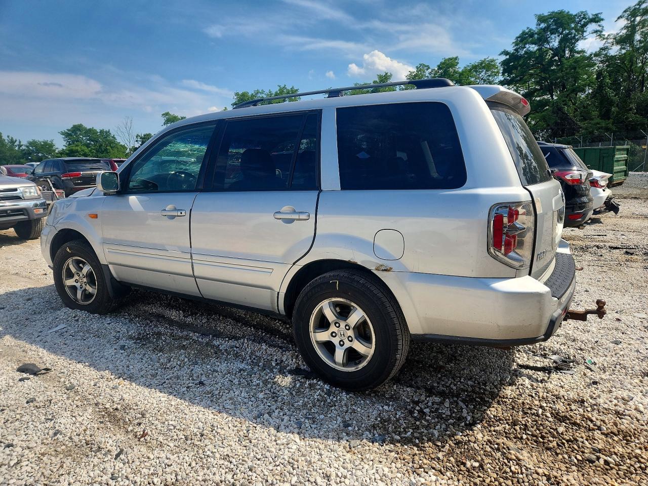 2006 Honda Pilot Ex Silver vin: 2HKYF18506H561639