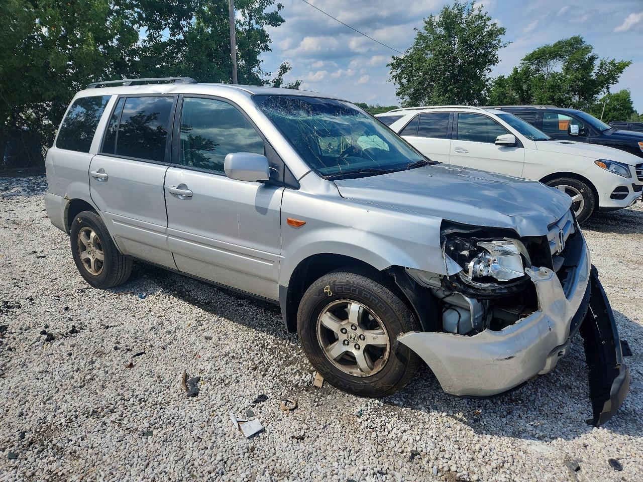 2006 Honda Pilot Ex Silver vin: 2HKYF18506H561639