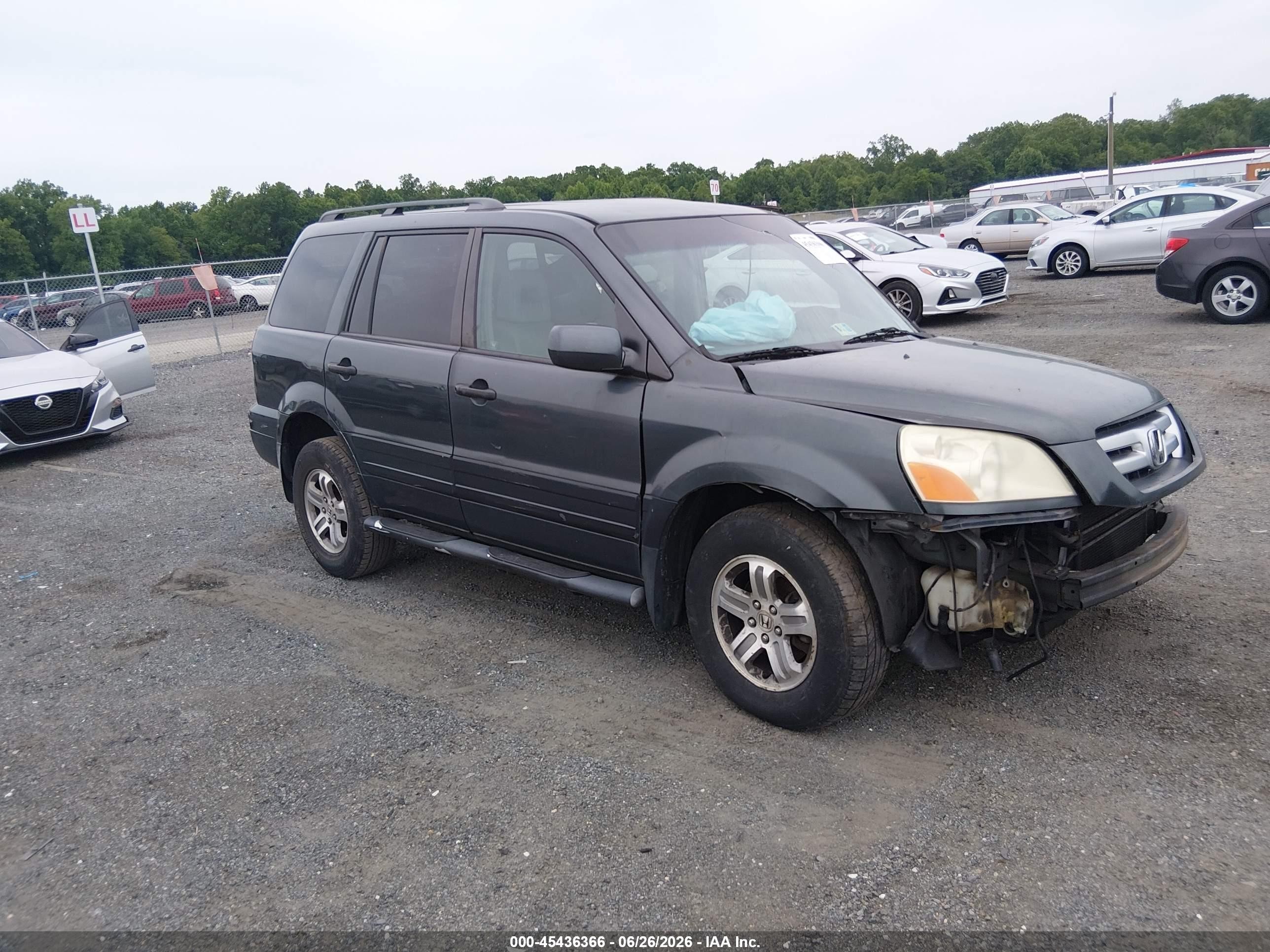2003 Honda Pilot Ex-l Серый vin: 2HKYF18513H550077