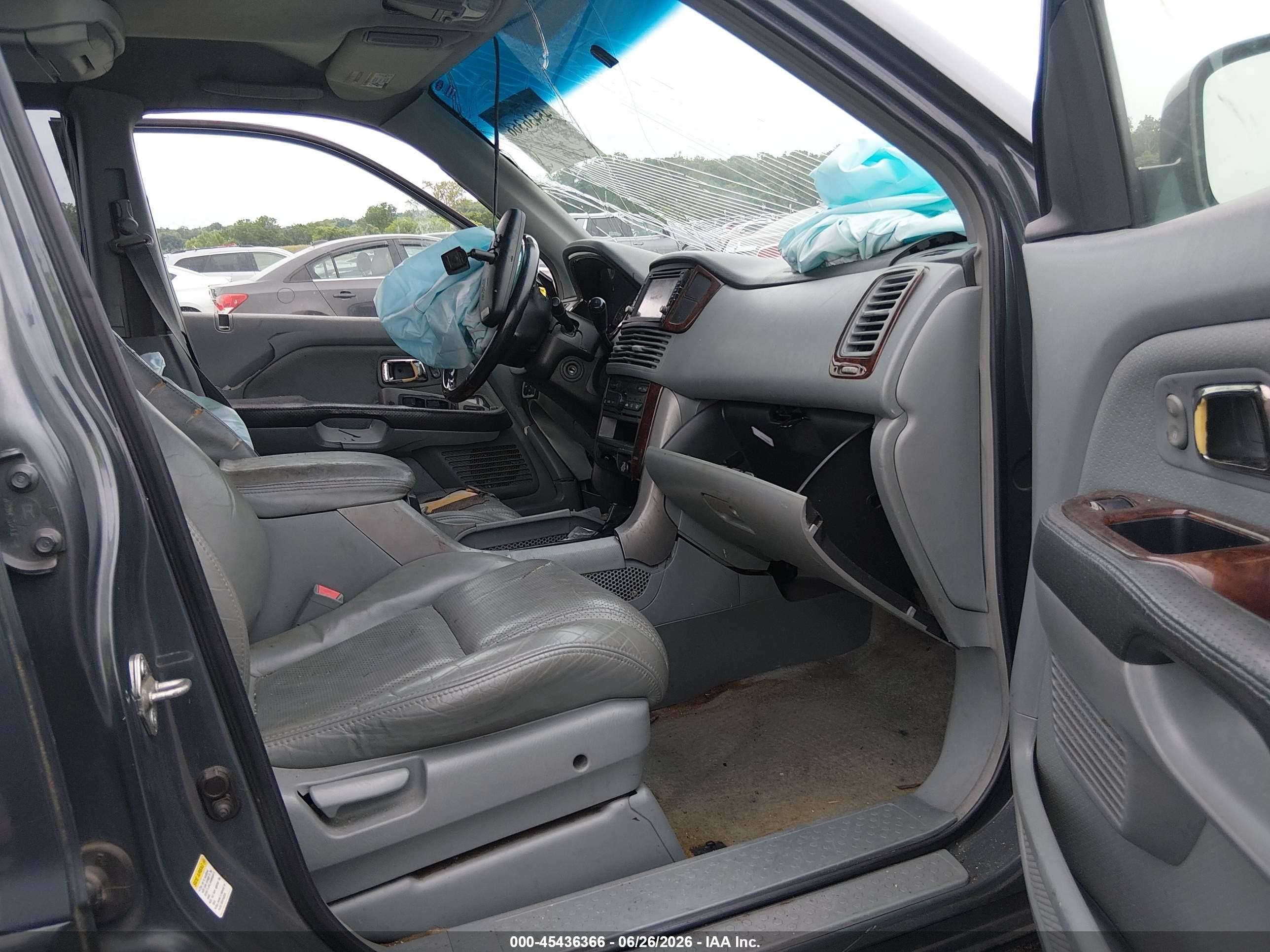 2003 Honda Pilot Ex-l Gray vin: 2HKYF18513H550077