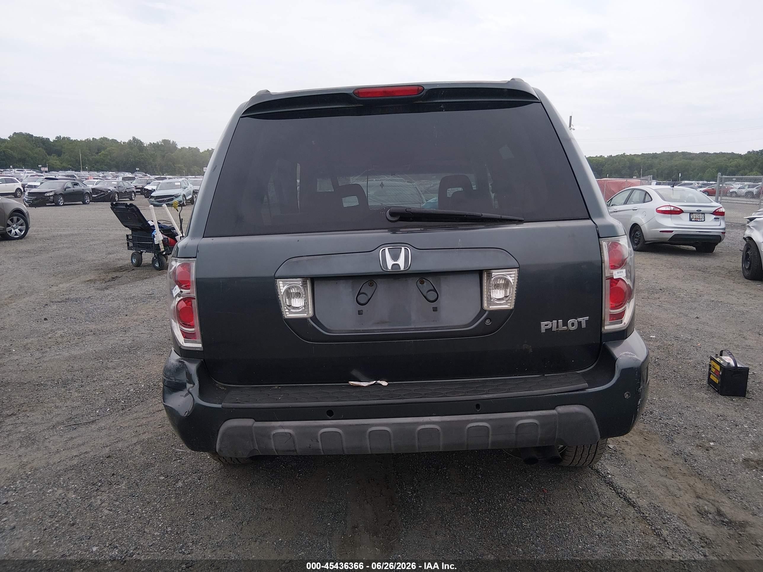 2003 Honda Pilot Ex-l Gray vin: 2HKYF18513H550077