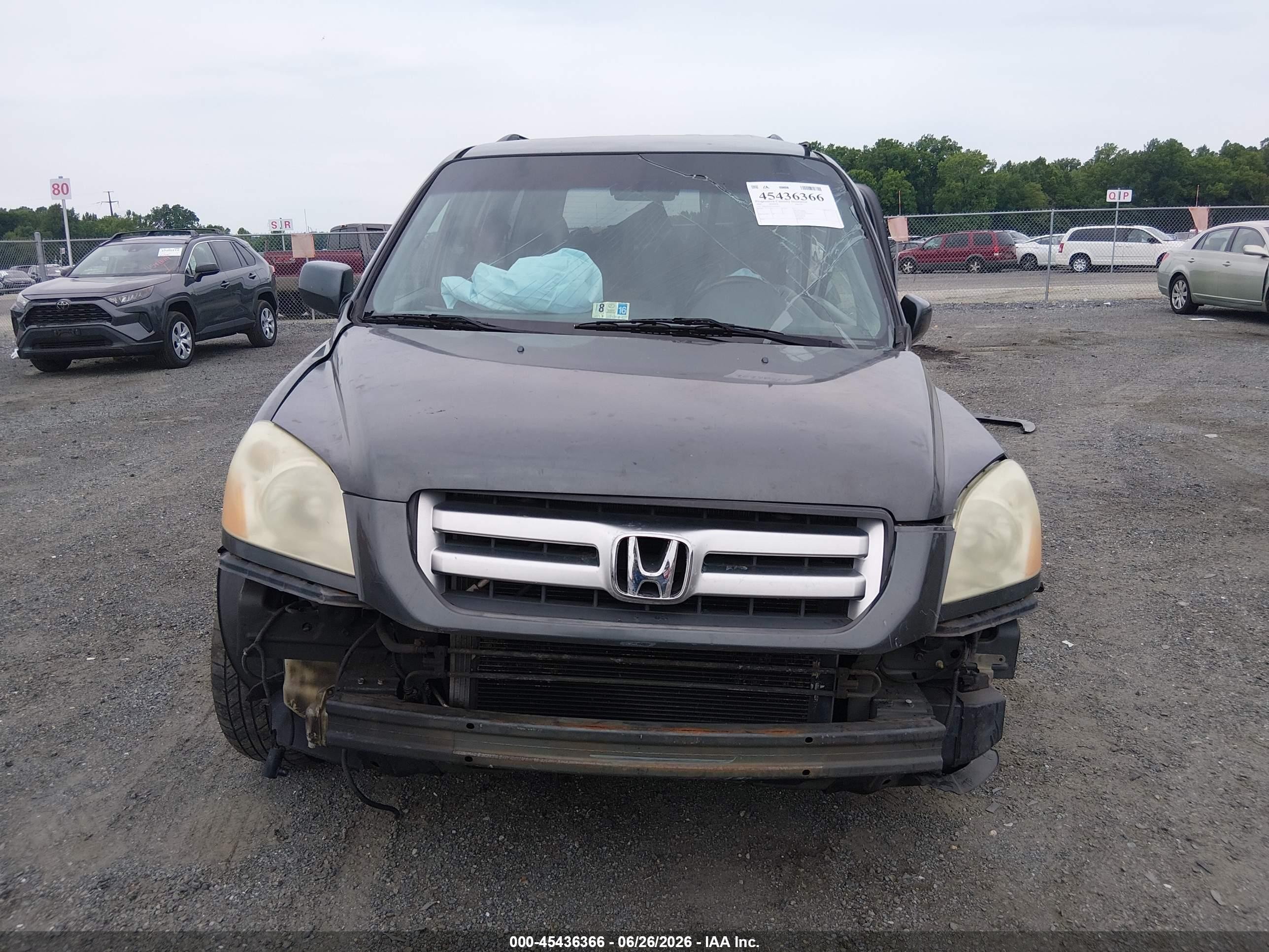 2003 Honda Pilot Ex-l Gray vin: 2HKYF18513H550077