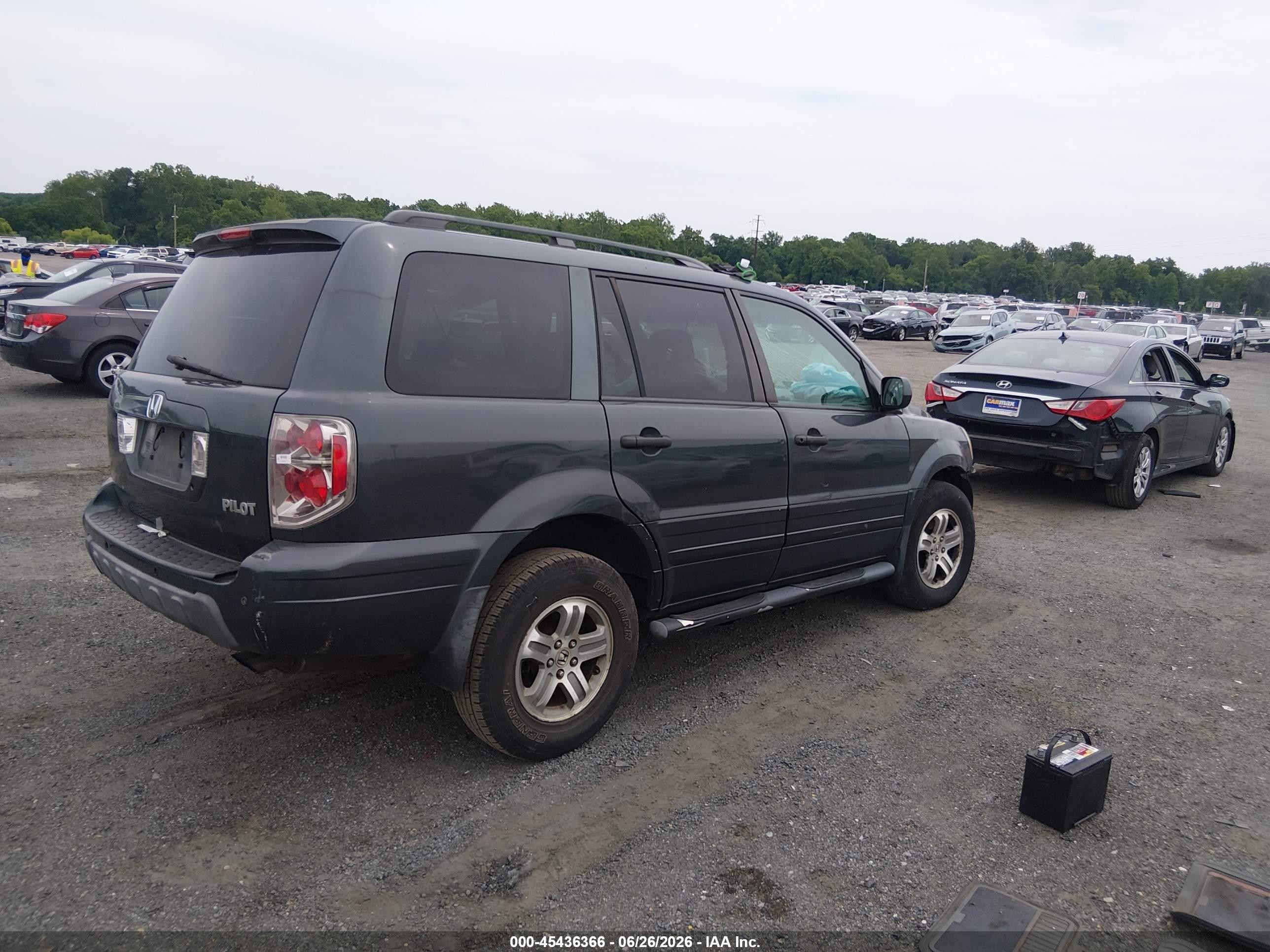2003 Honda Pilot Ex-l Gray vin: 2HKYF18513H550077