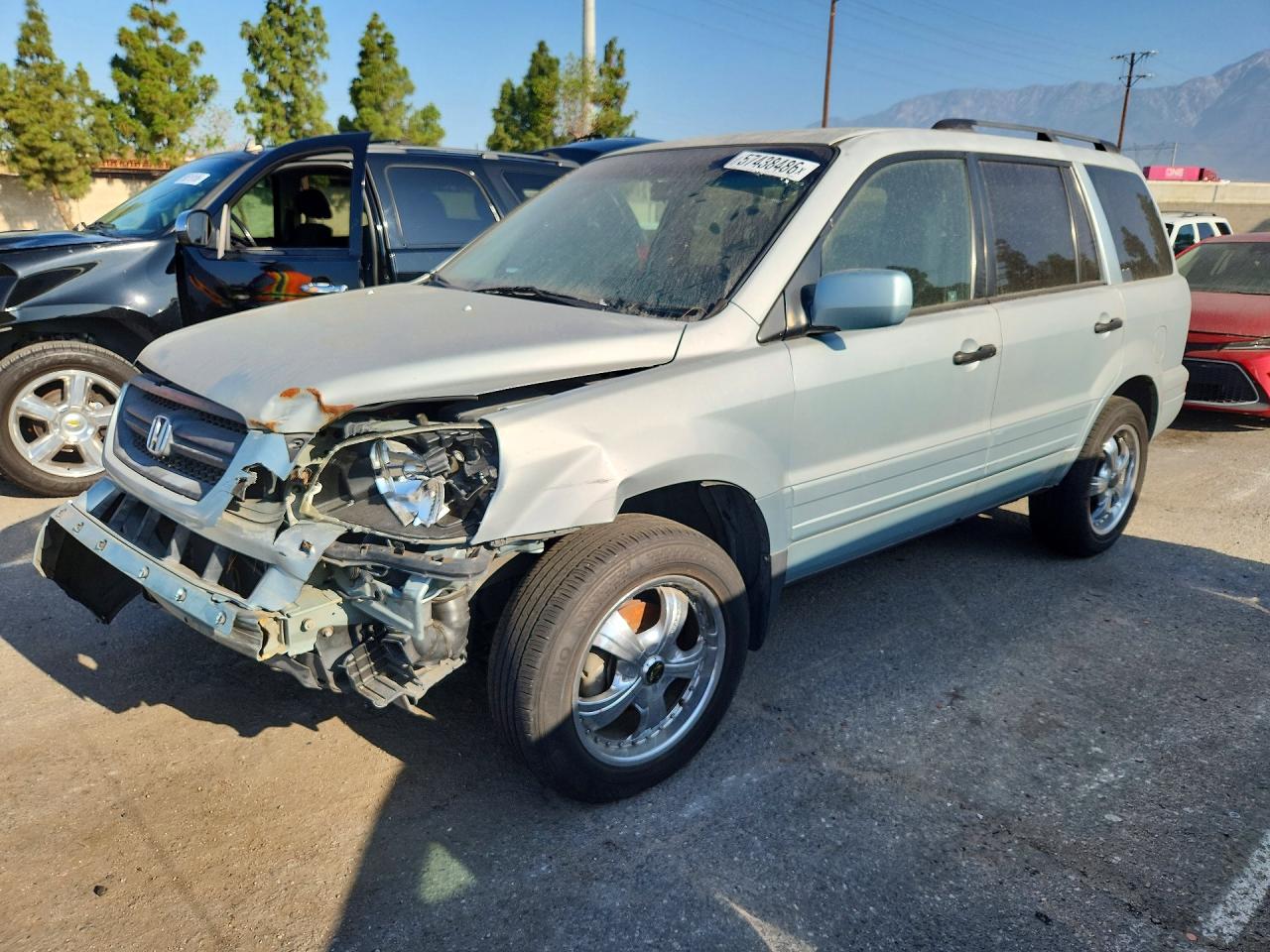 2003 Honda Pilot Exl Blue vin: 2HKYF18513H596962