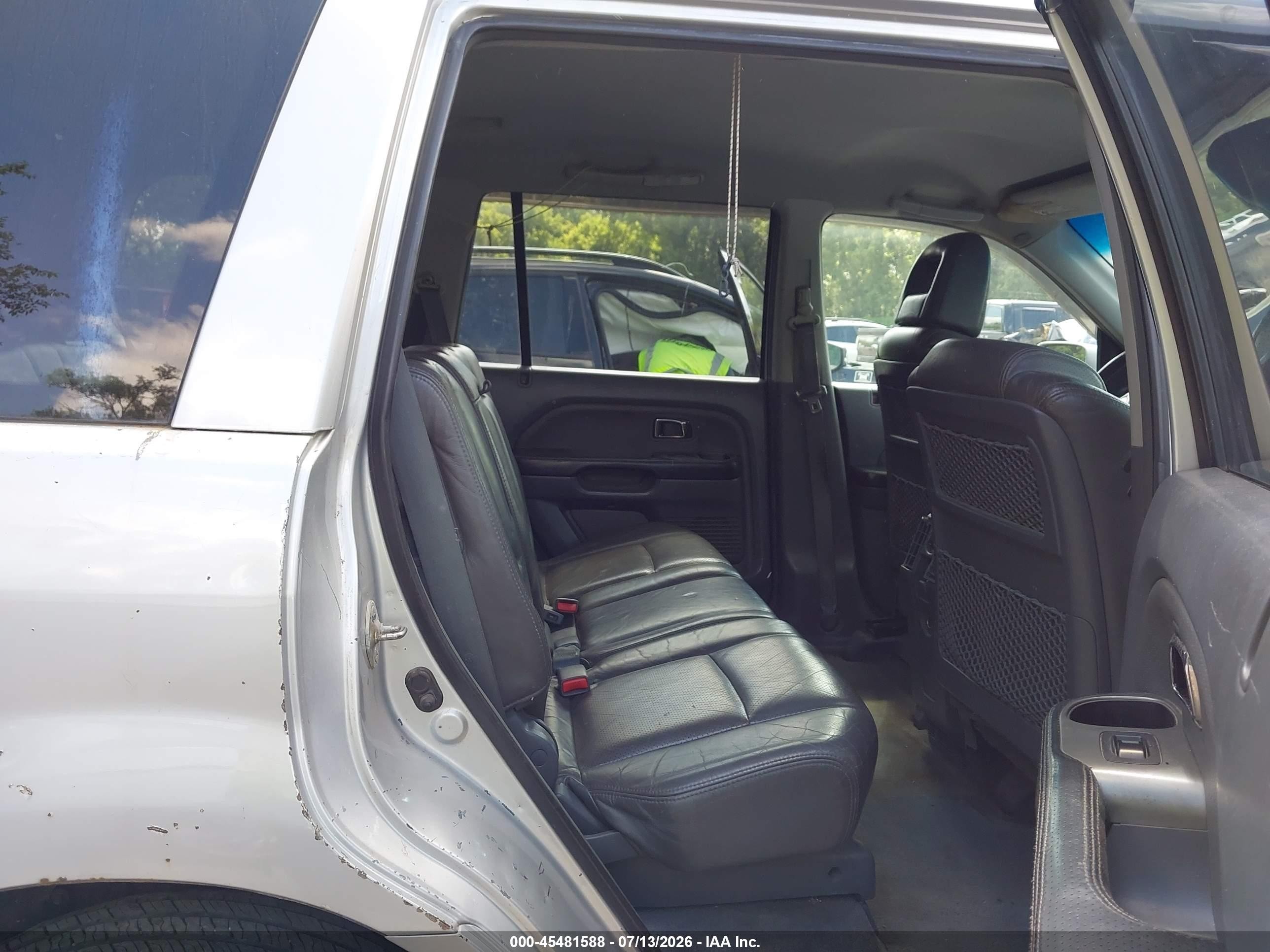 2004 Honda Pilot Ex-l Silver vin: 2HKYF18514H502435