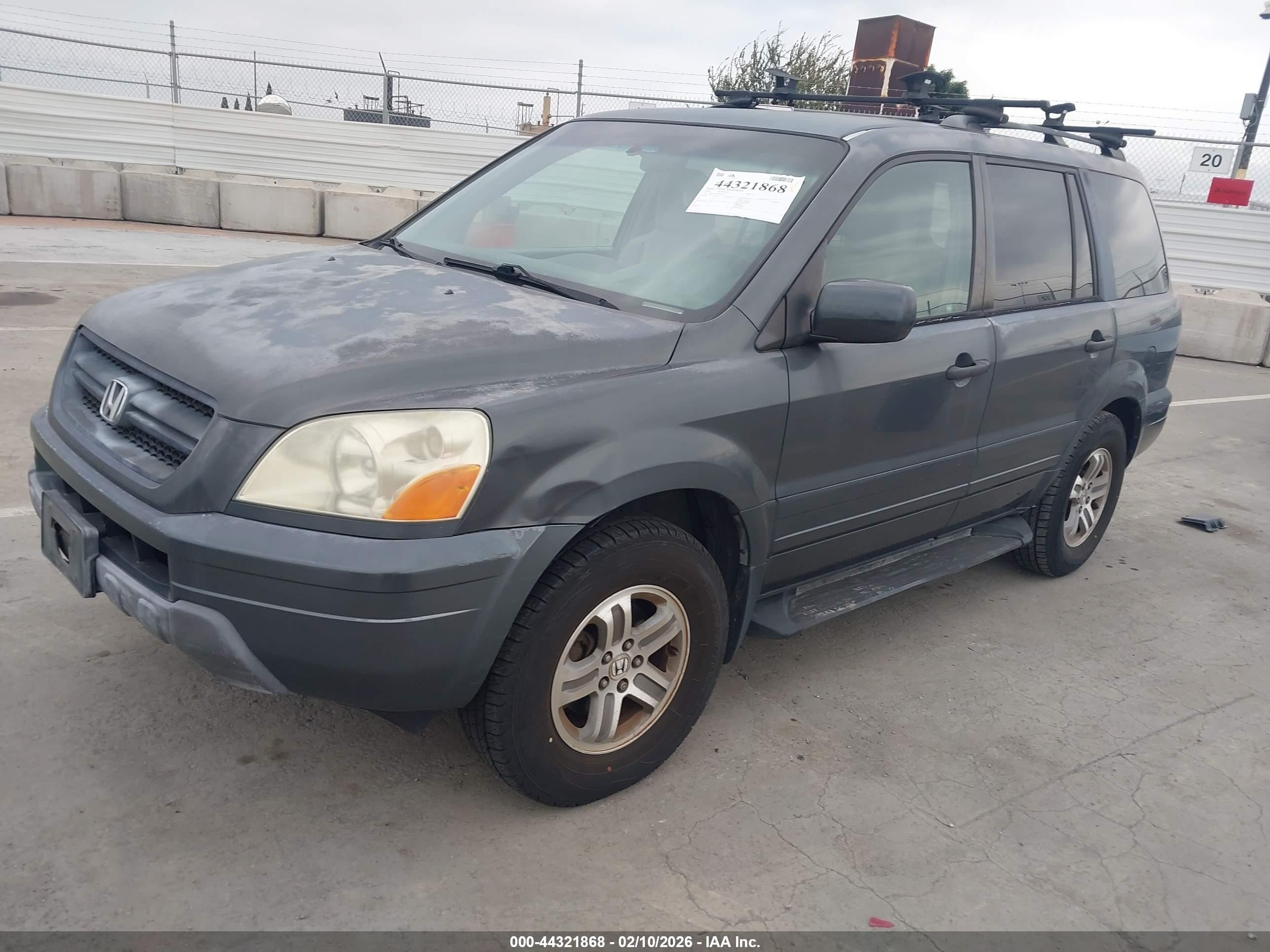 2004 Honda Pilot Ex-l Gray vin: 2HKYF18514H545575