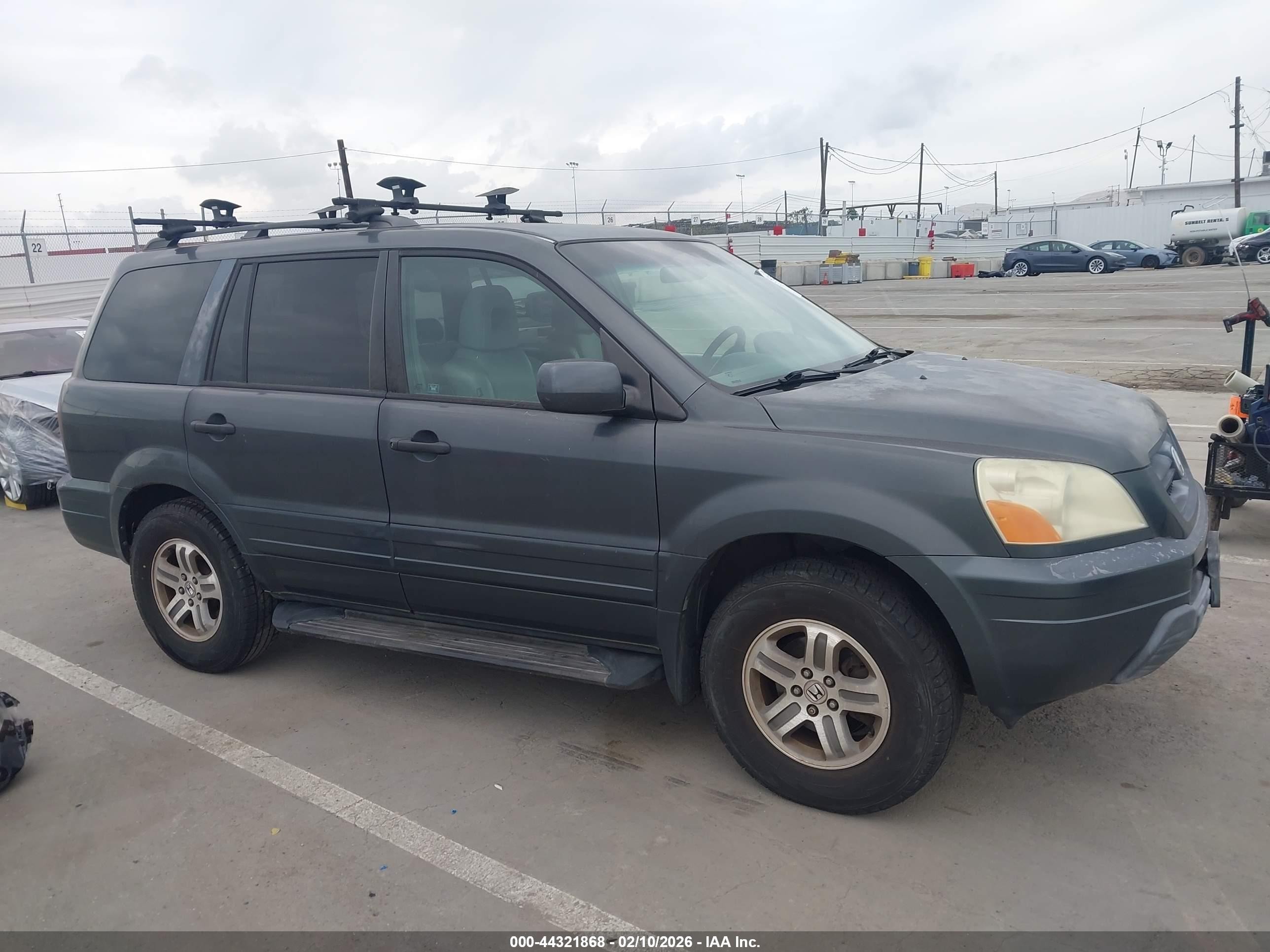2004 Honda Pilot Ex-l Gray vin: 2HKYF18514H545575