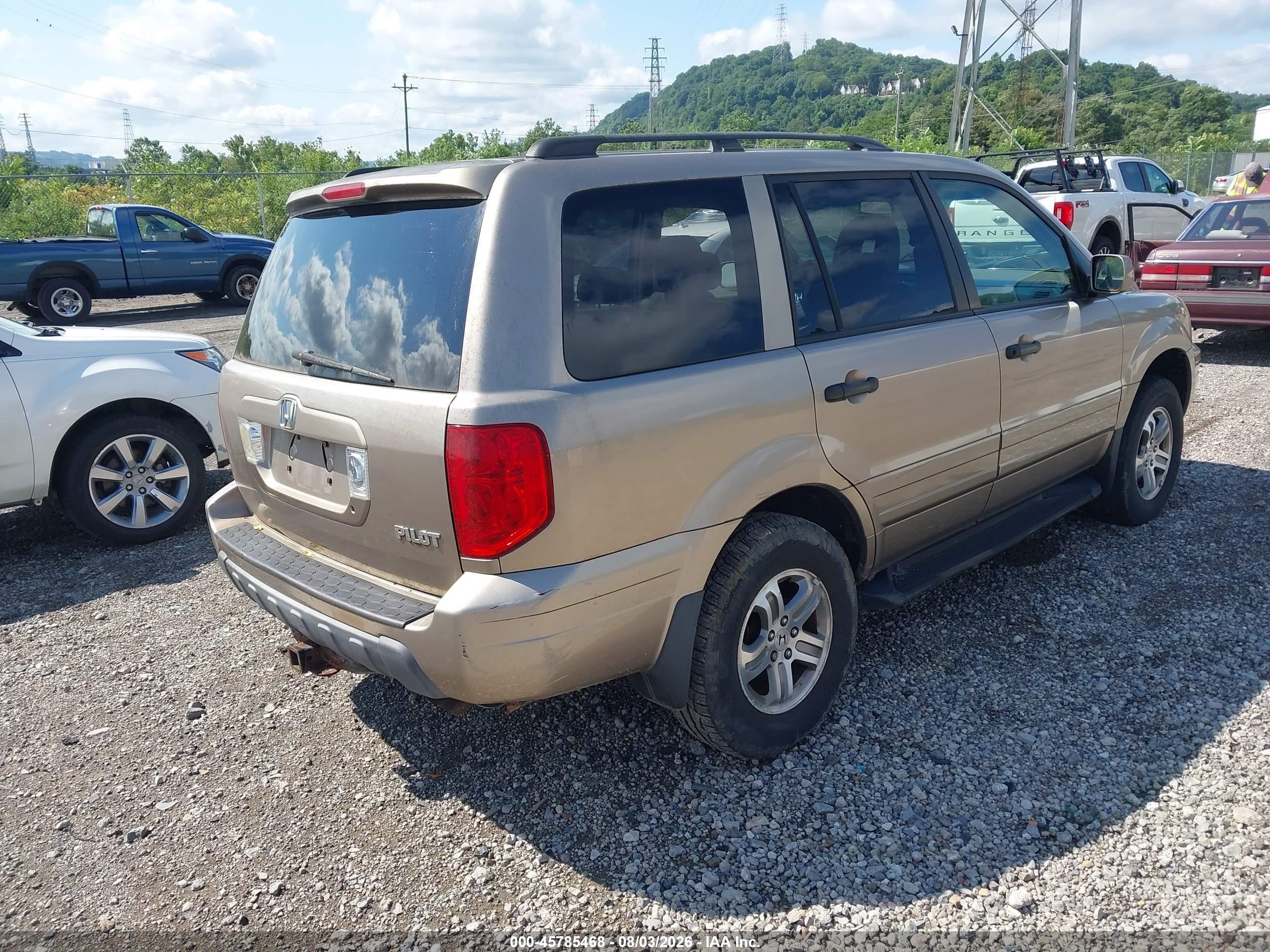 2004 Honda Pilot Ex-l Brown vin: 2HKYF18514H583629