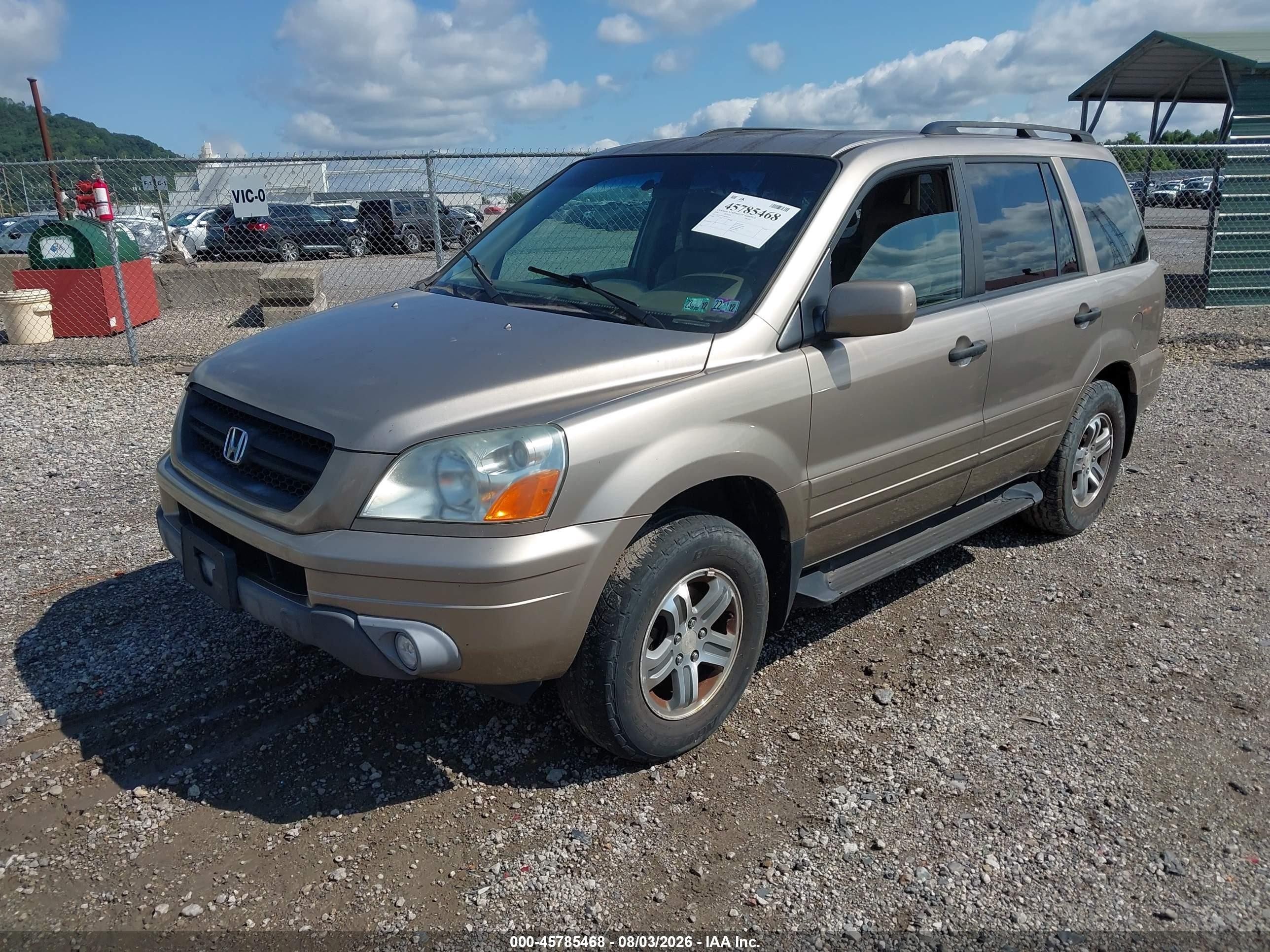 2004 Honda Pilot Ex-l Brown vin: 2HKYF18514H583629