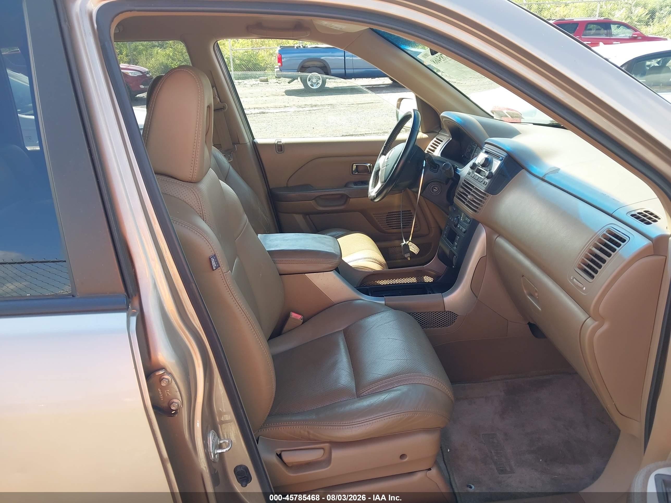 2004 Honda Pilot Ex-l Brown vin: 2HKYF18514H583629