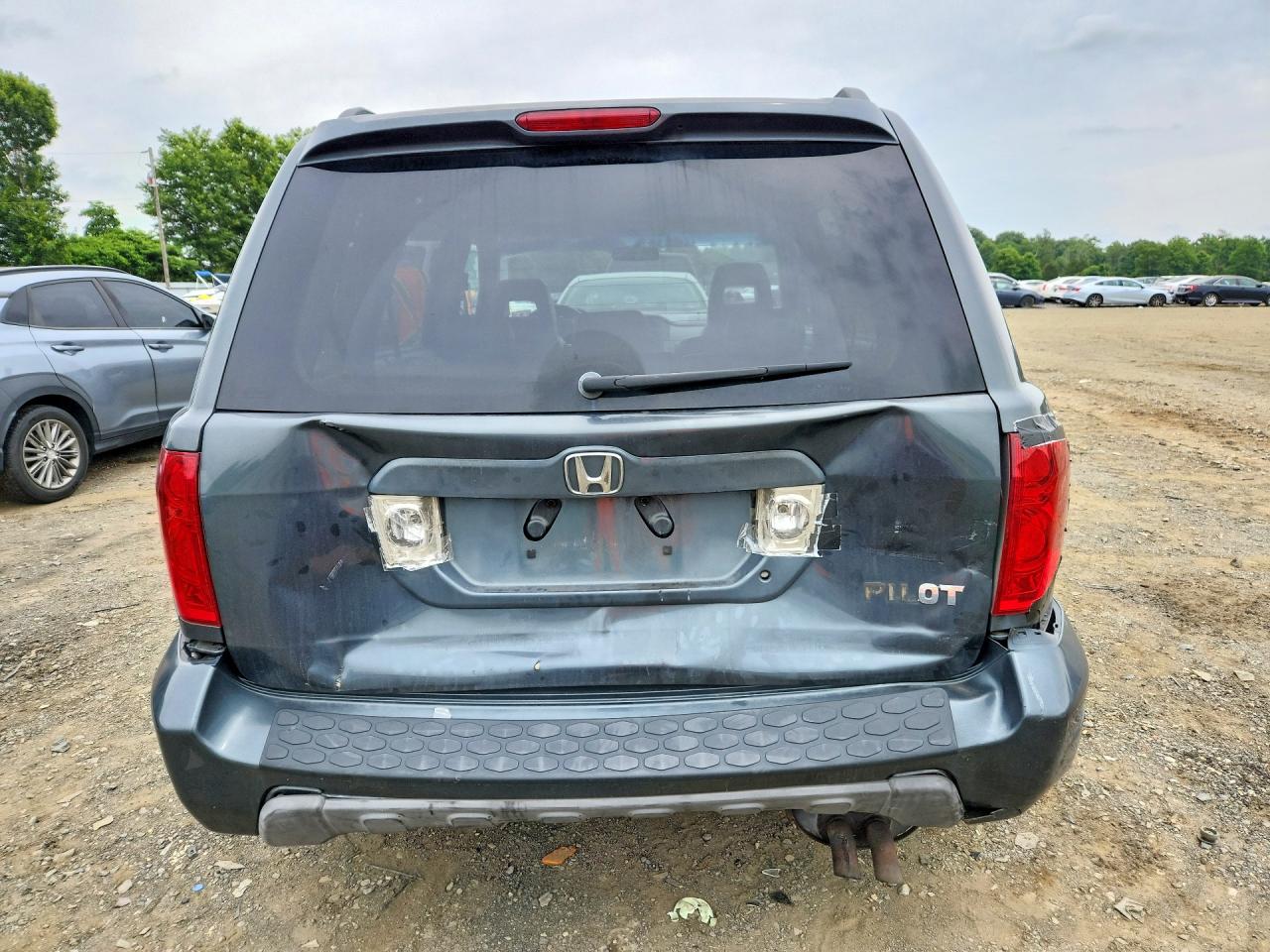 2004 Honda Pilot Exl Gray vin: 2HKYF18514H587888