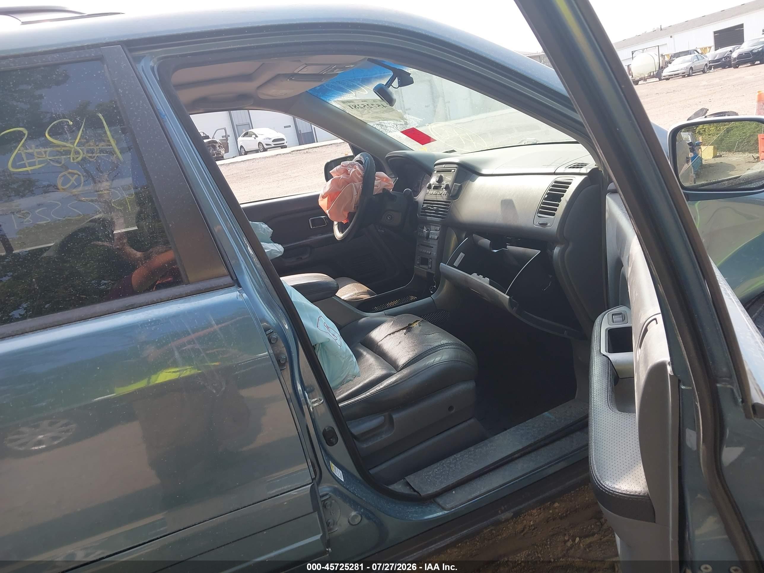 2005 Honda Pilot Ex-l Blue vin: 2HKYF18515H507541