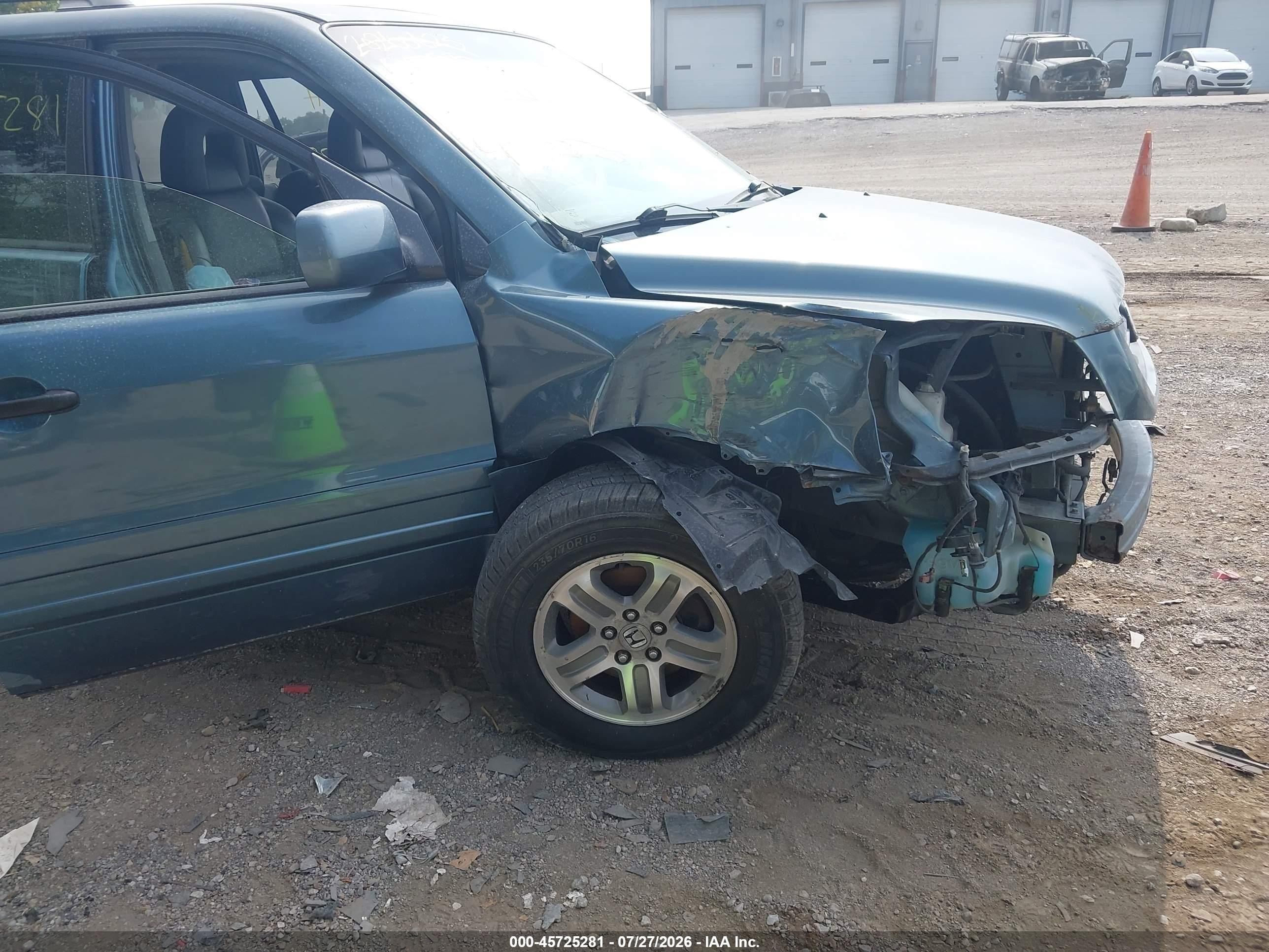 2005 Honda Pilot Ex-l Blue vin: 2HKYF18515H507541