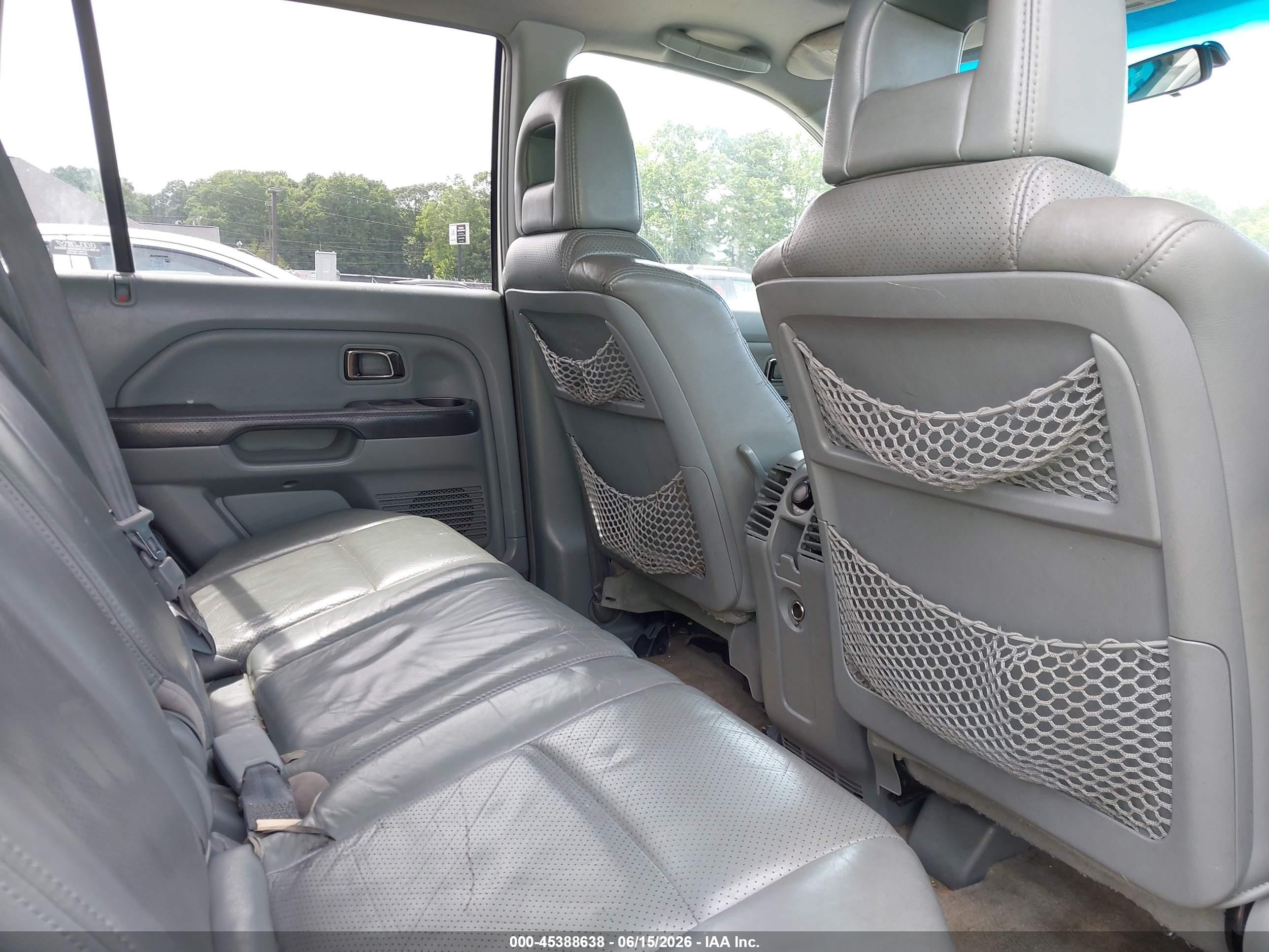 2005 Honda Pilot Ex-l White vin: 2HKYF18515H533346
