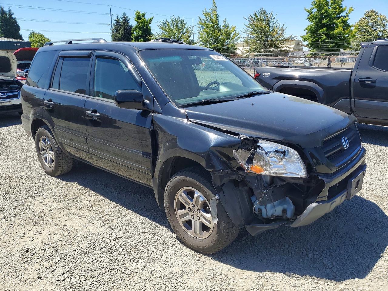 2005 Honda Pilot Exl Black vin: 2HKYF18515H555850