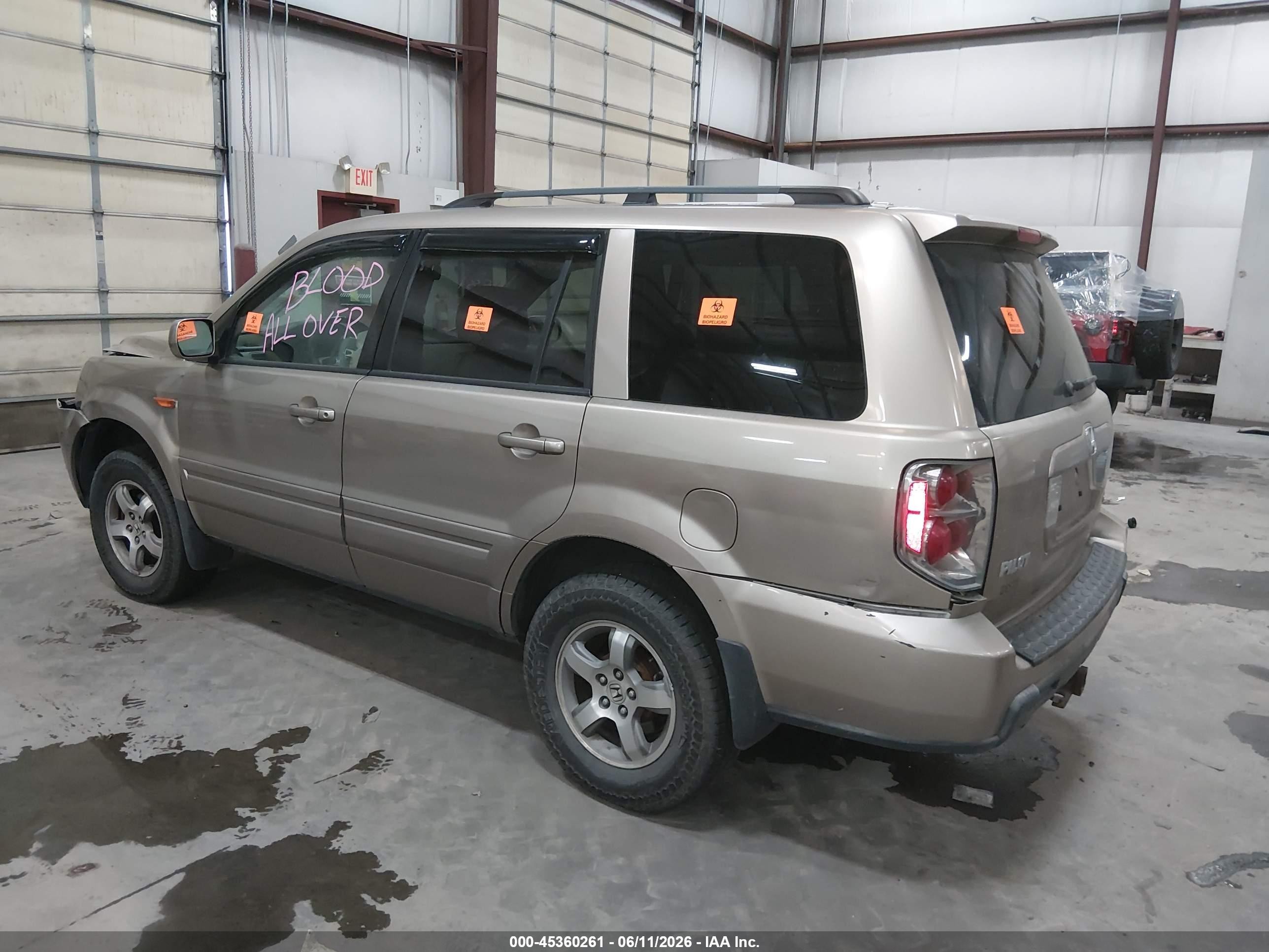 2006 Honda Pilot Ex-l Золотой vin: 2HKYF18516H523806