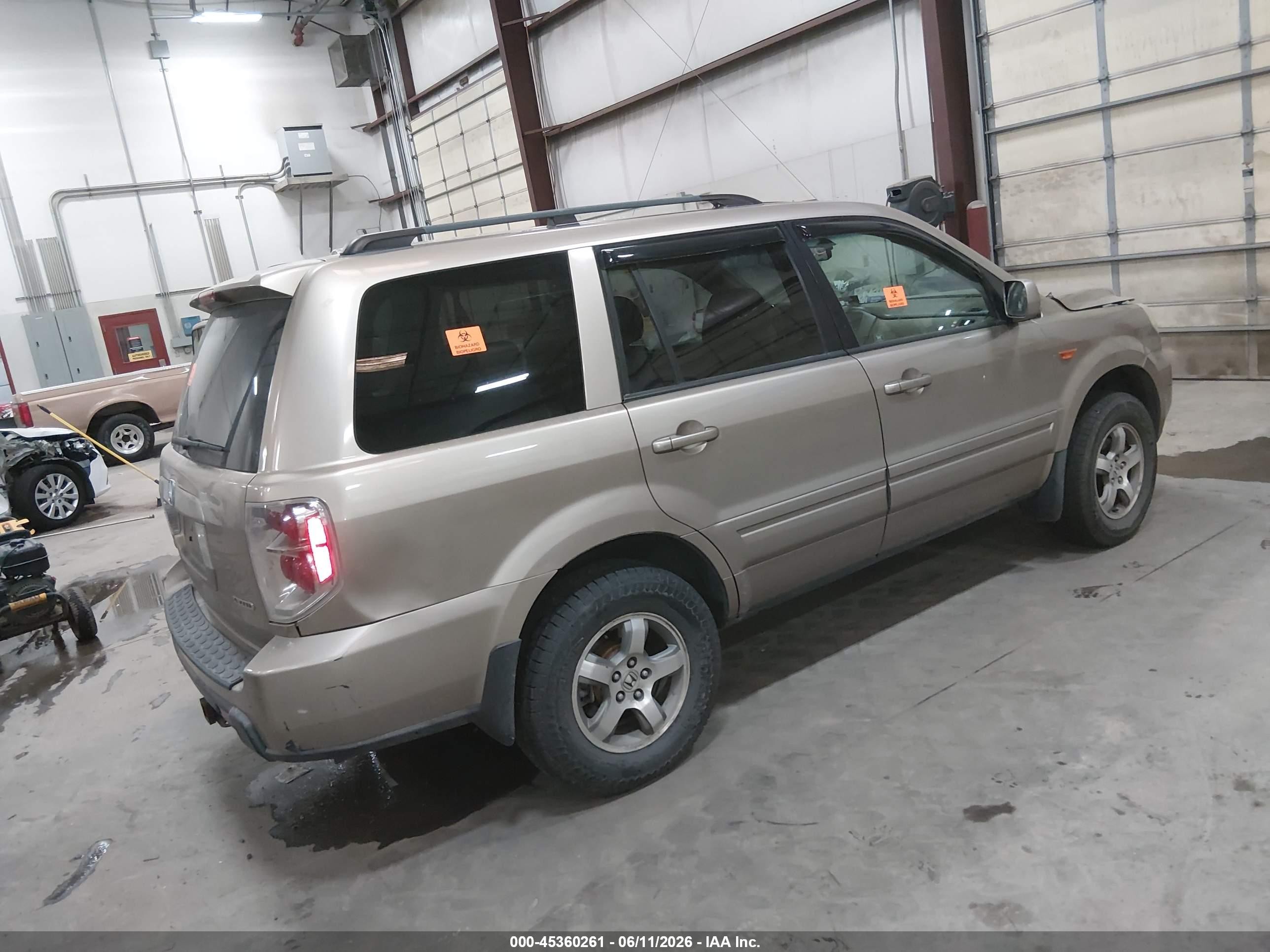 2006 Honda Pilot Ex-l Золотой vin: 2HKYF18516H523806