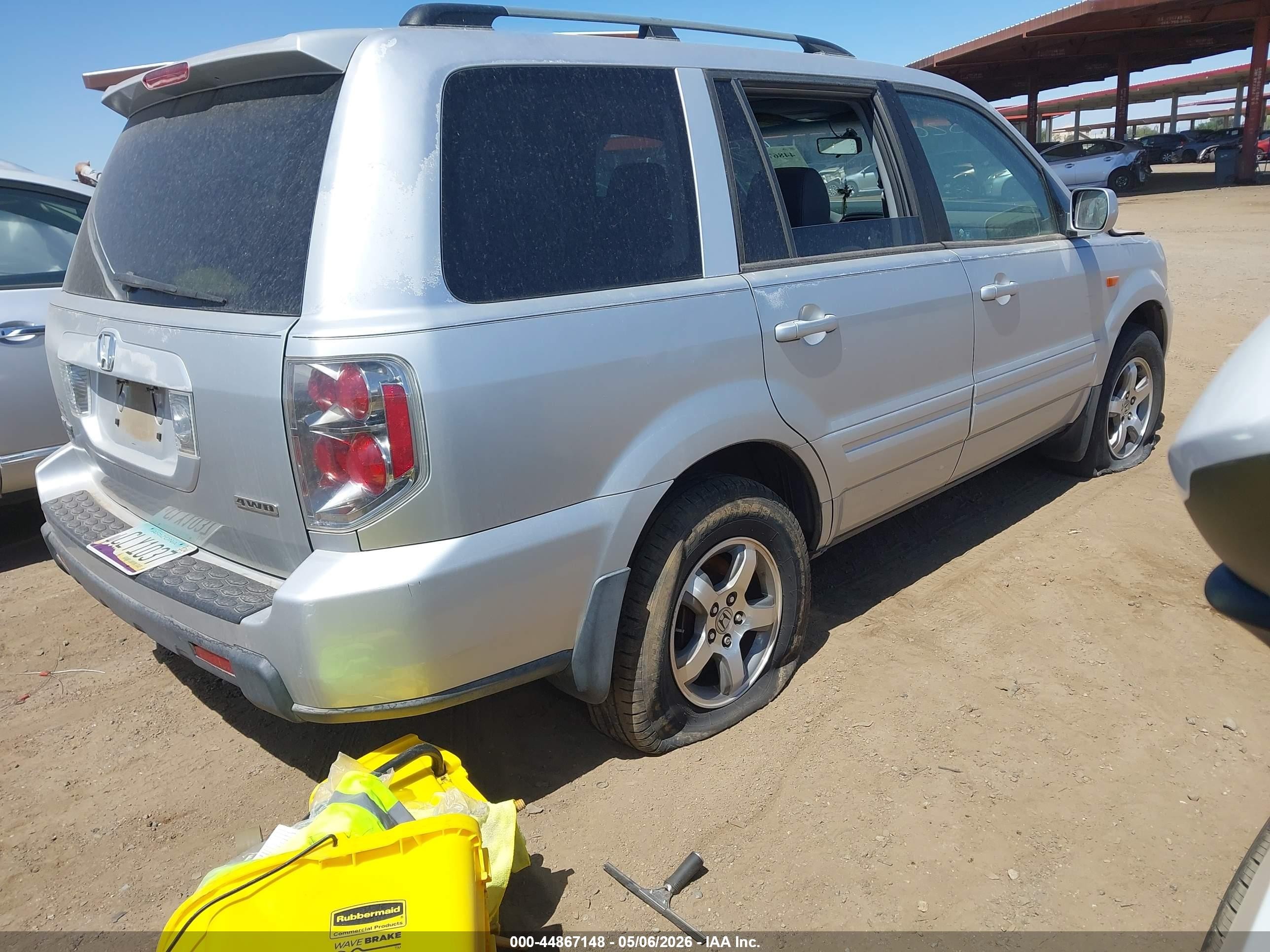 2006 Honda Pilot Ex-l Silver vin: 2HKYF18516H524728
