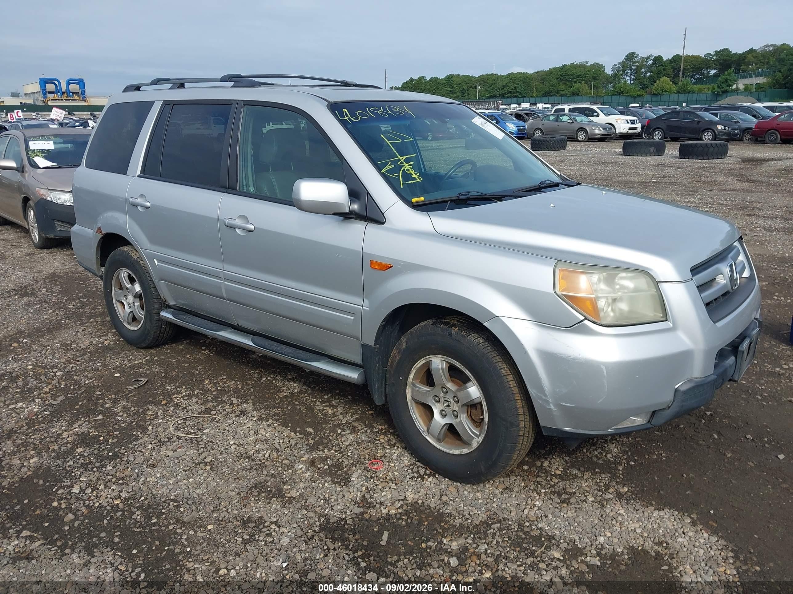 2006 Honda Pilot Ex-l Silver vin: 2HKYF18516H534126