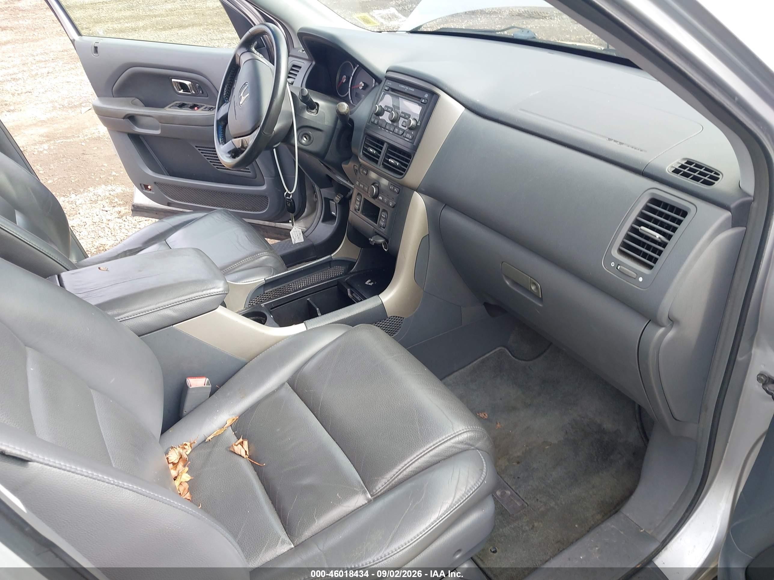 2006 Honda Pilot Ex-l Silver vin: 2HKYF18516H534126