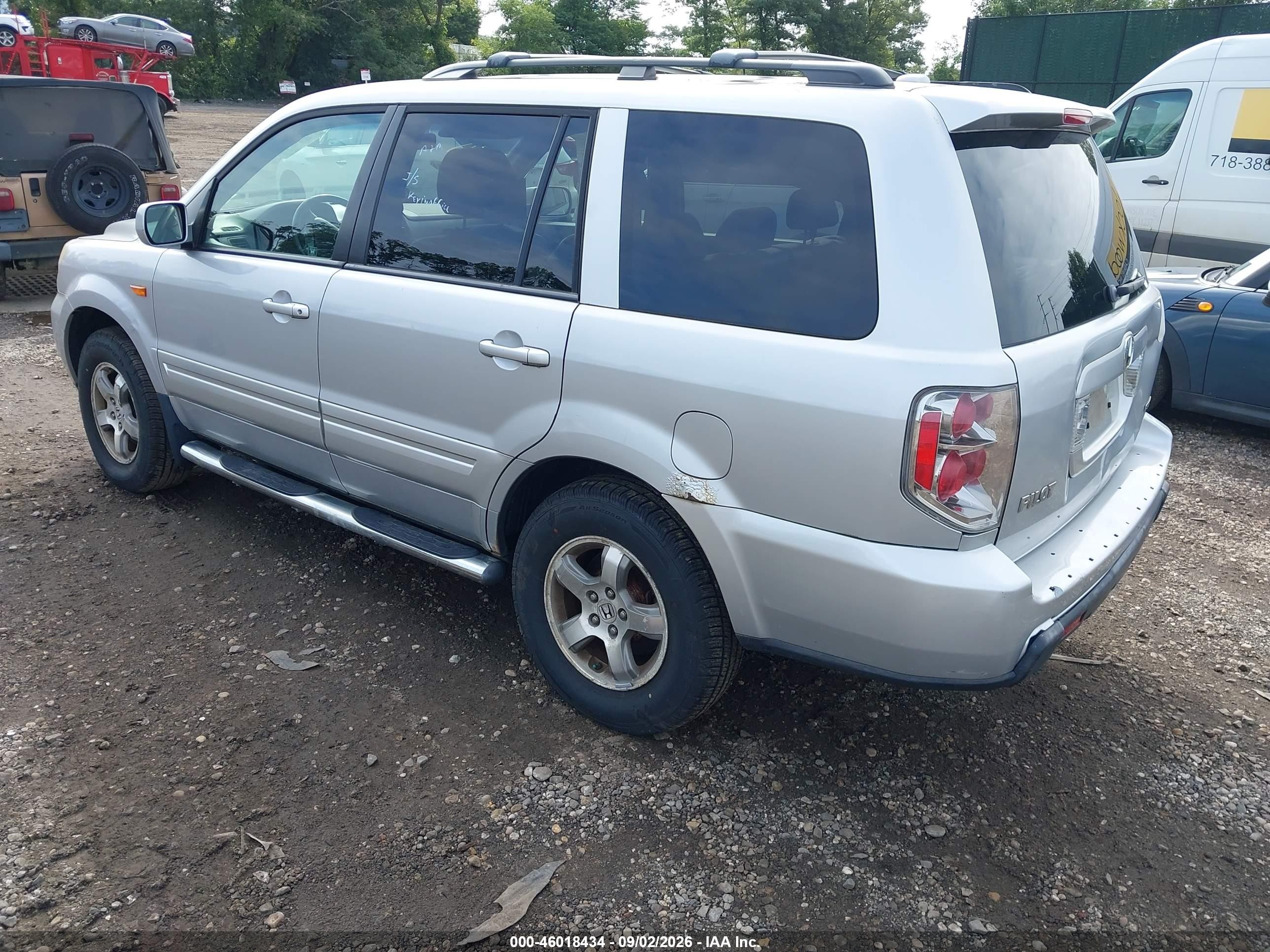 2006 Honda Pilot Ex-l Silver vin: 2HKYF18516H534126