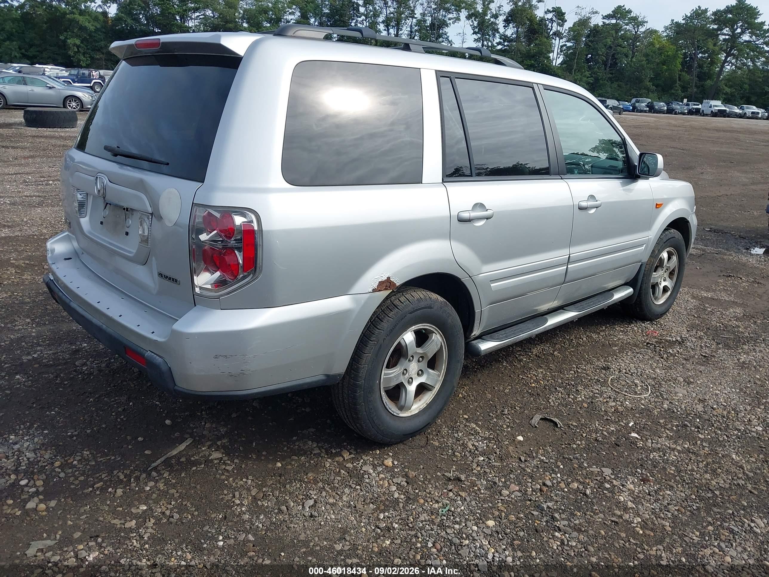 2006 Honda Pilot Ex-l Silver vin: 2HKYF18516H534126