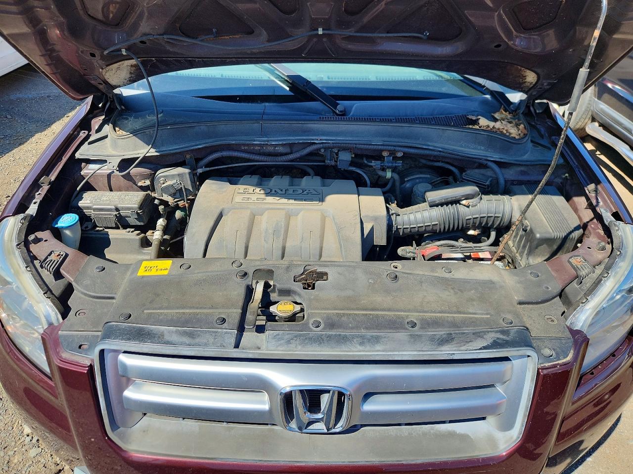 2007 Honda Pilot Exl Red vin: 2HKYF18517H520910
