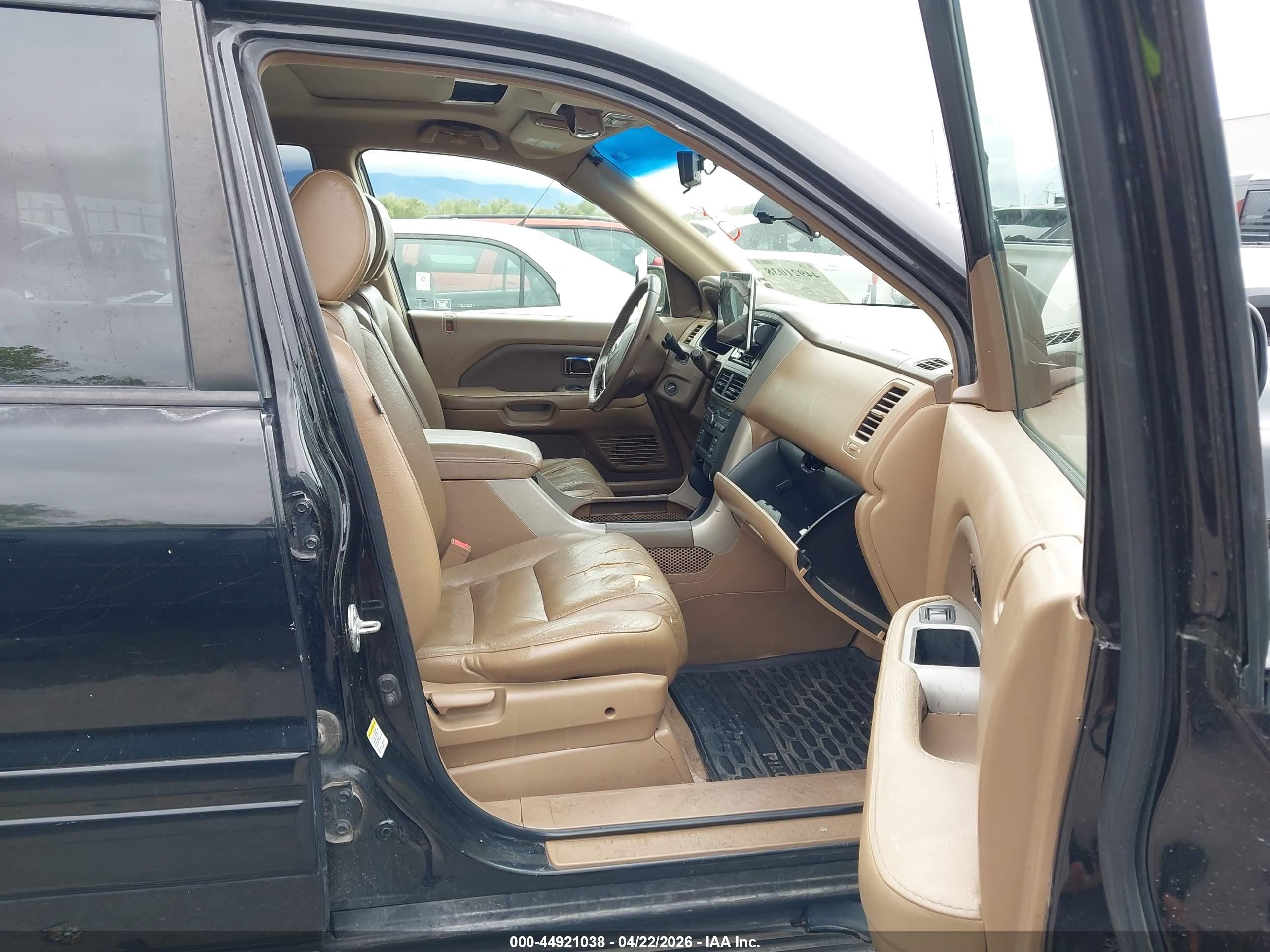 2007 Honda Pilot Ex-l Black vin: 2HKYF18517H535486