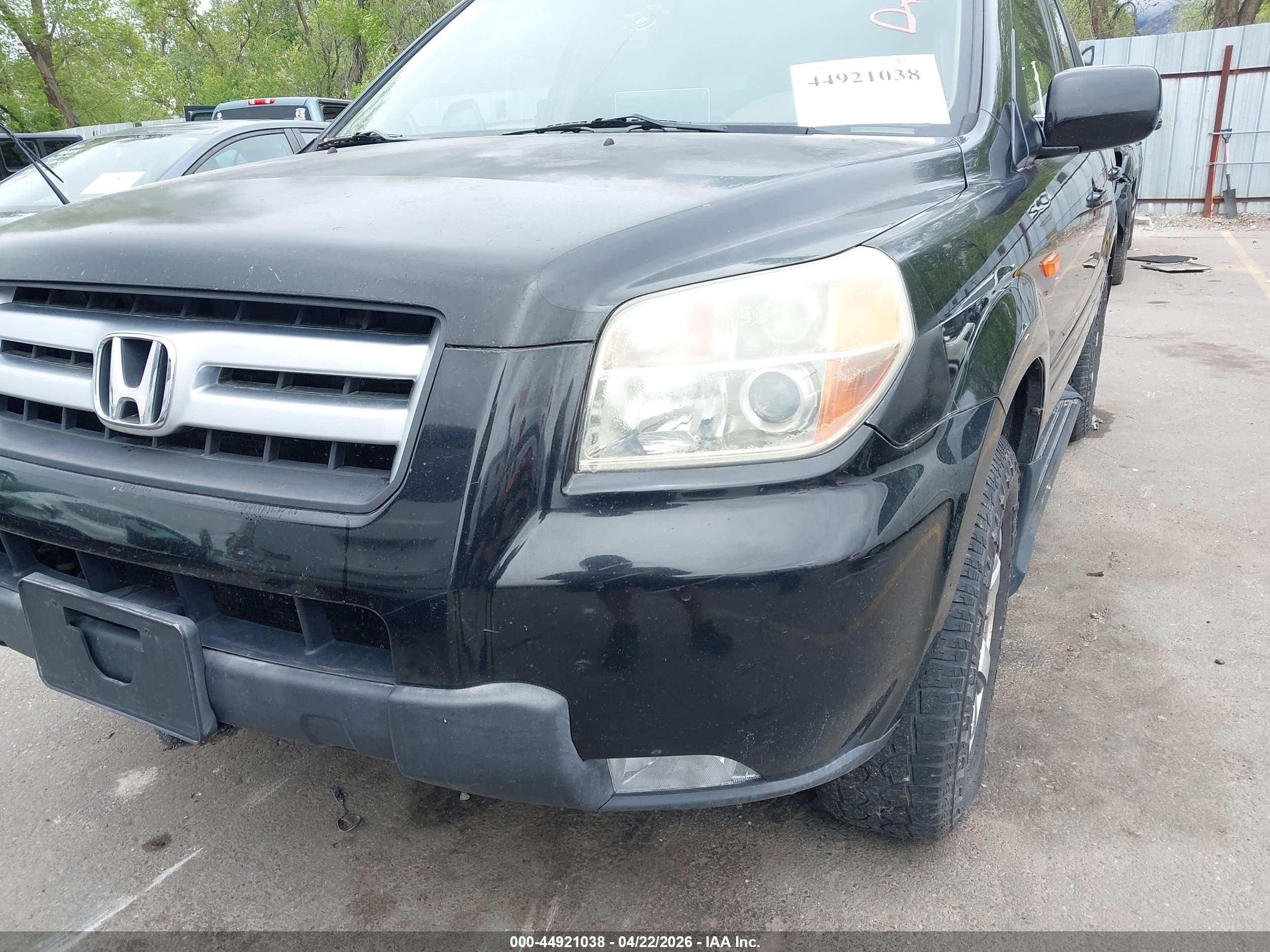 2007 Honda Pilot Ex-l Black vin: 2HKYF18517H535486