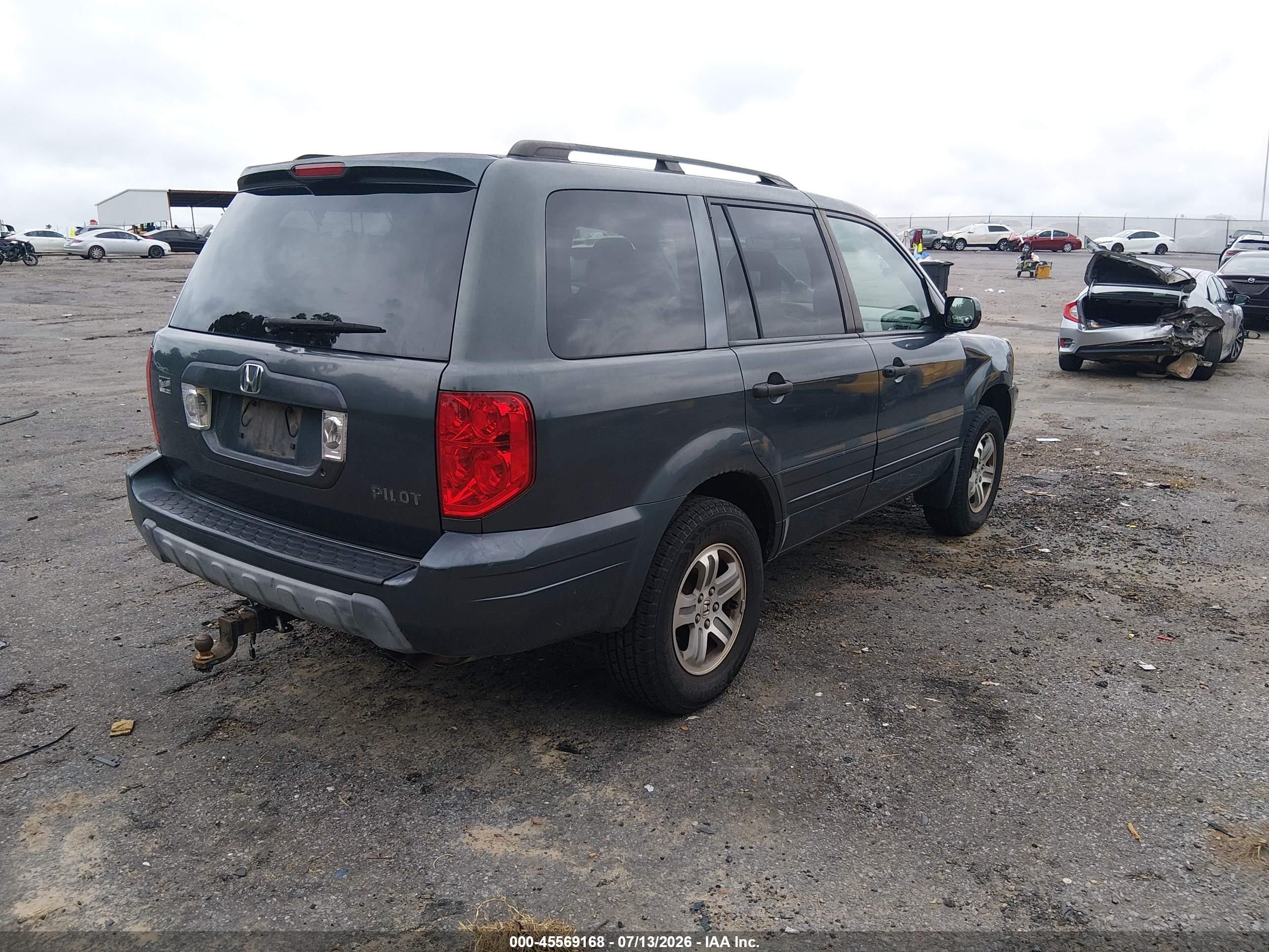 2003 Honda Pilot Ex-l Gray vin: 2HKYF18523H540464